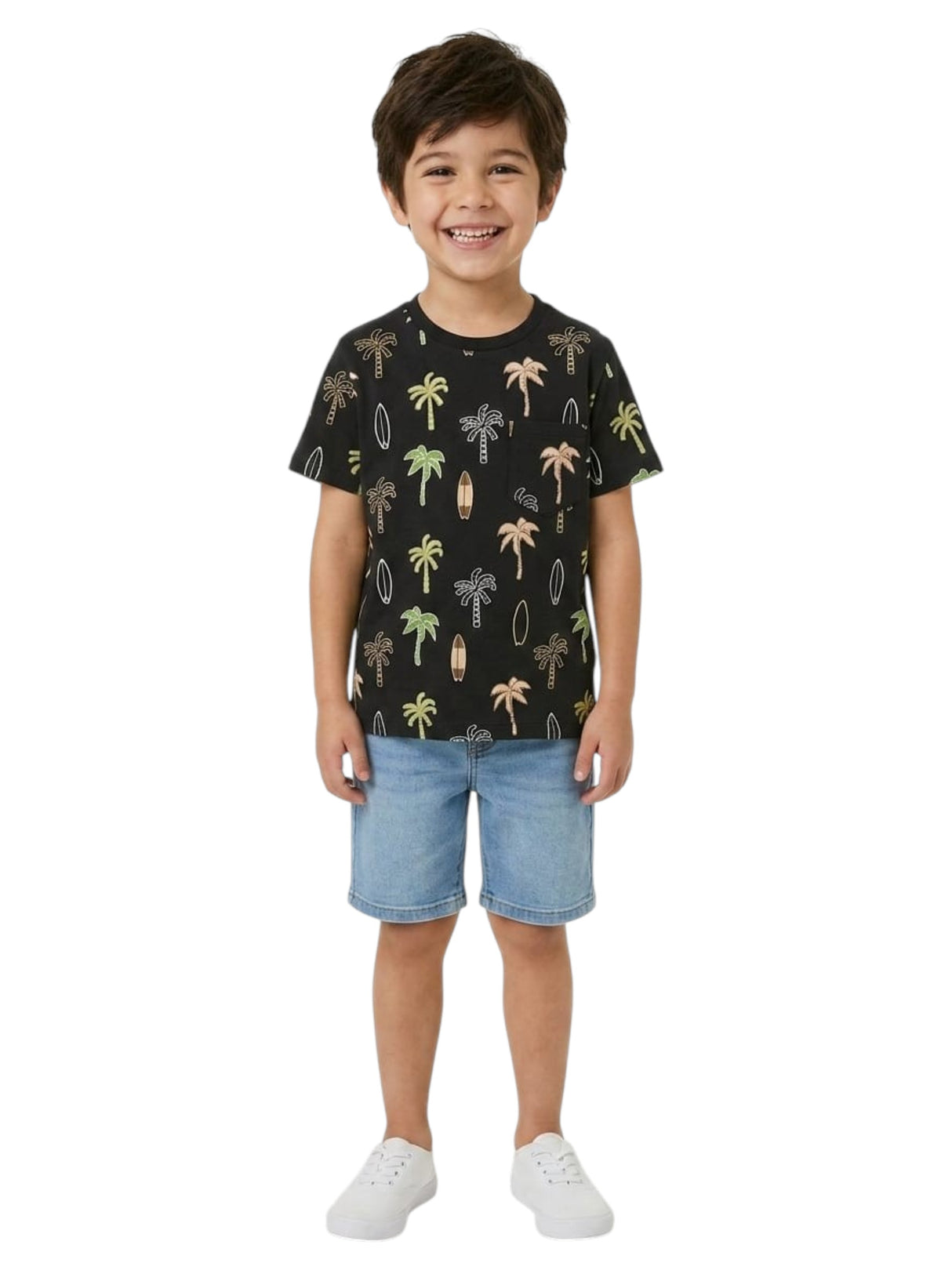 Image for Kids Boy's Printed Top,Black