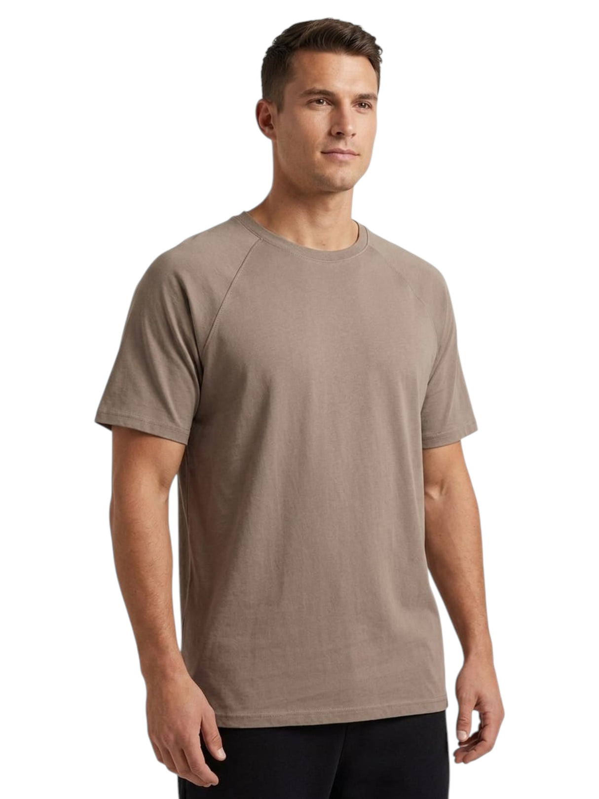 Image for Men's Plain Solid Top,Brown