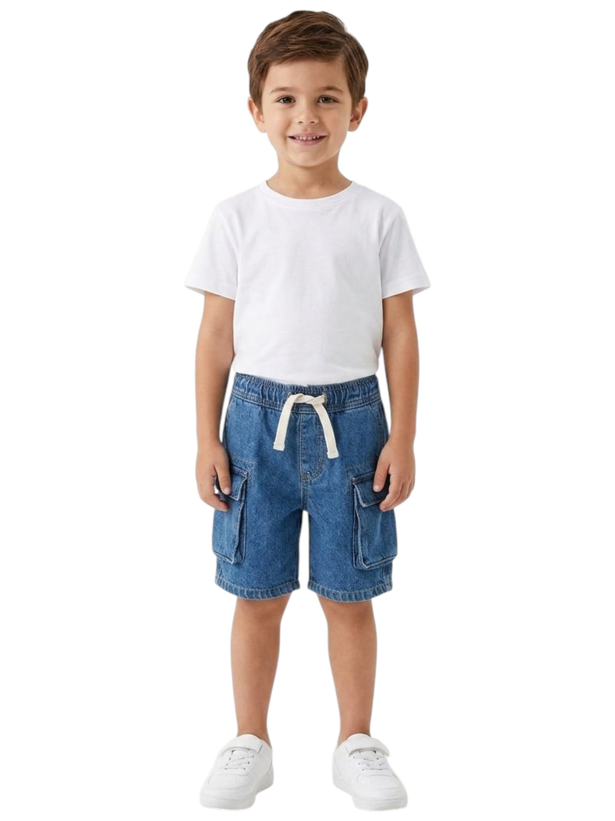 Image for Kids Boy's Plain Jeans Short,Light Navy