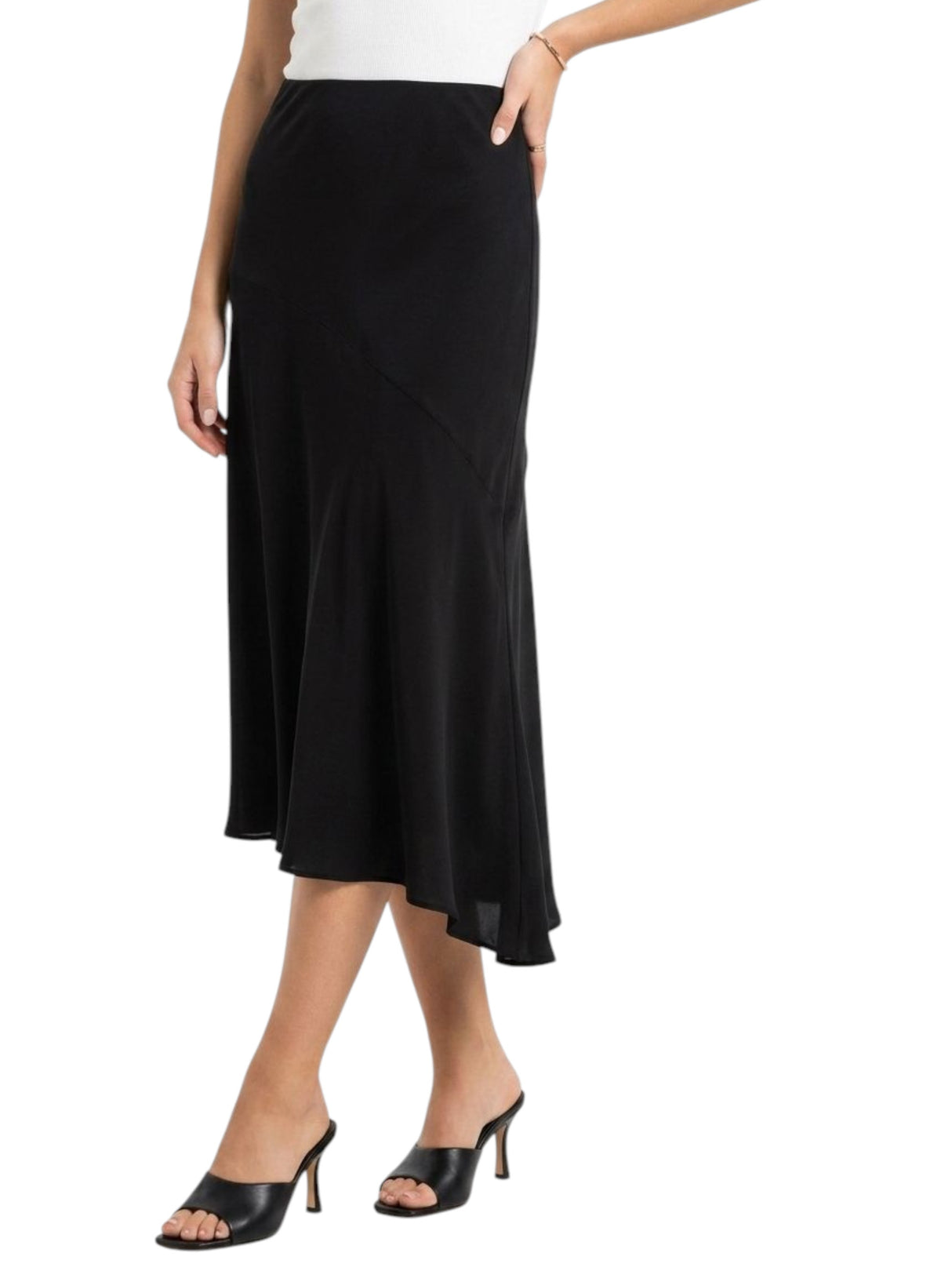 Image for Women's Plain Solid Skirt,Black