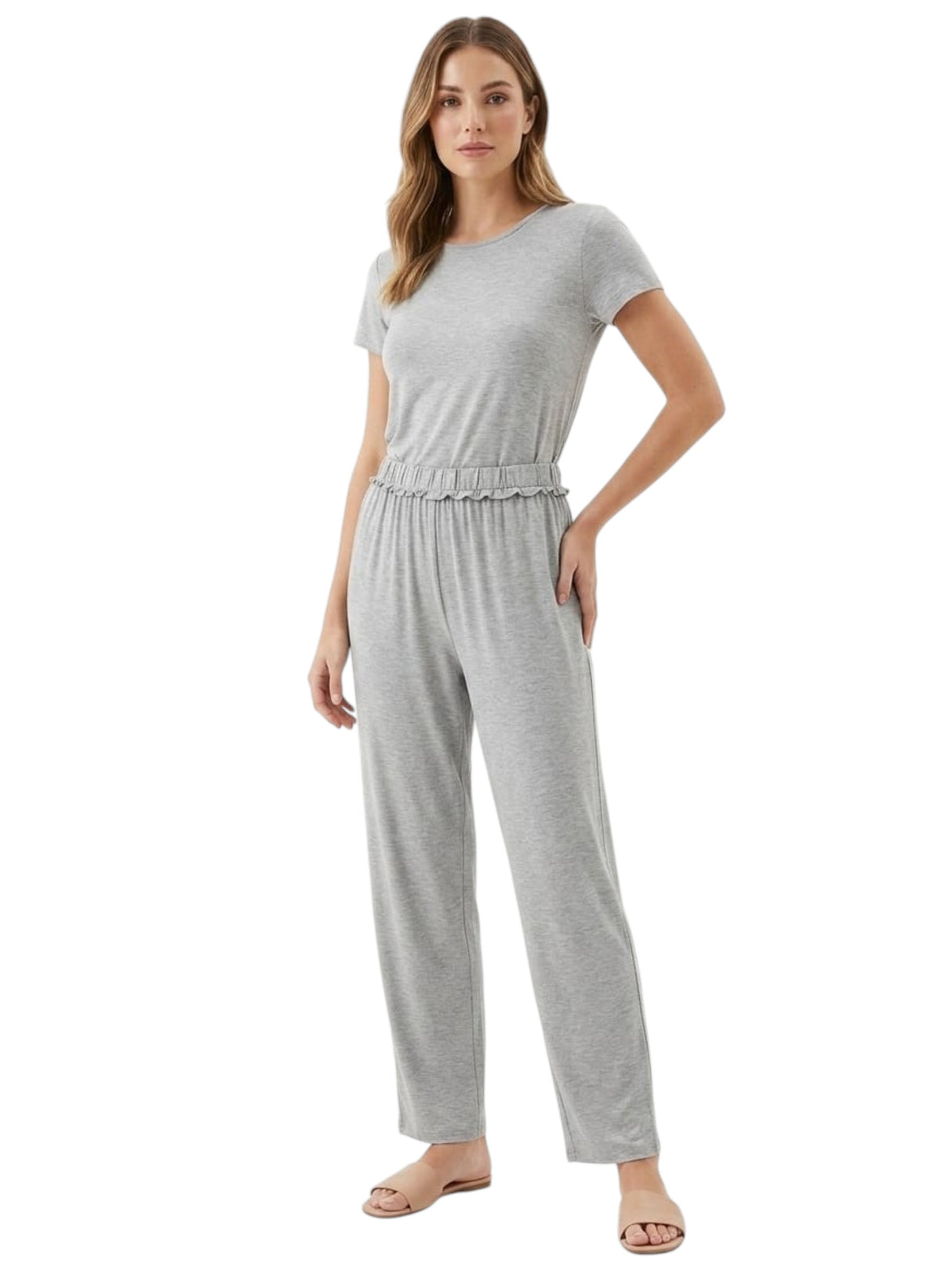Image for Women's Plain Solid Sleepwear Pant,Grey