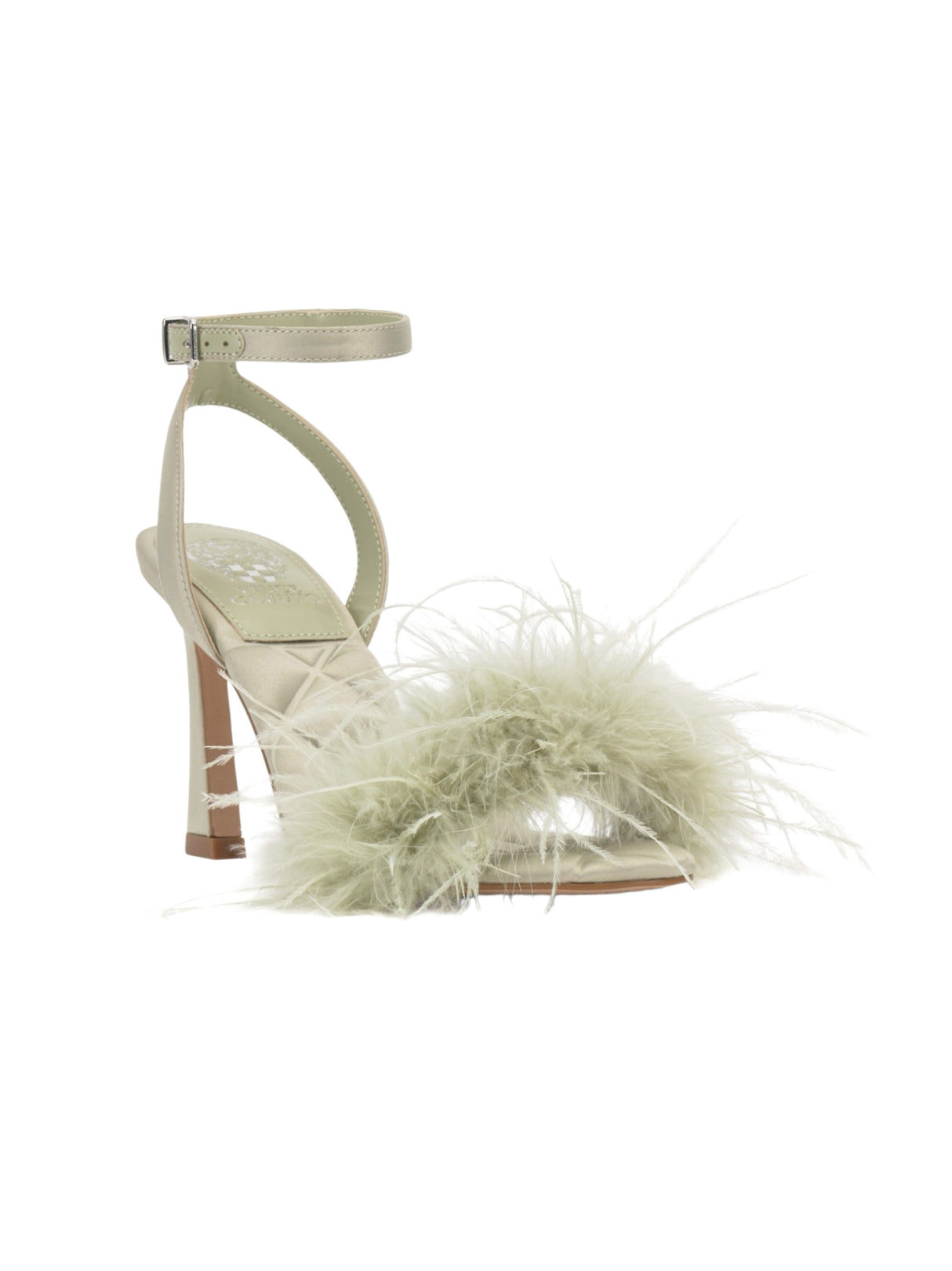 Image for Women's Fur Front Heeled Shoes,Dusty Mint
