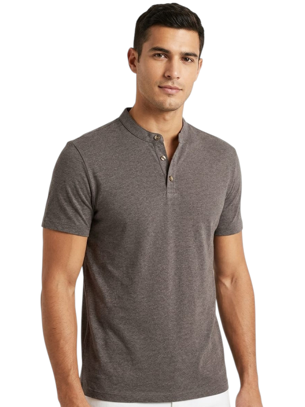 Image for Men's Textured Top,Brown