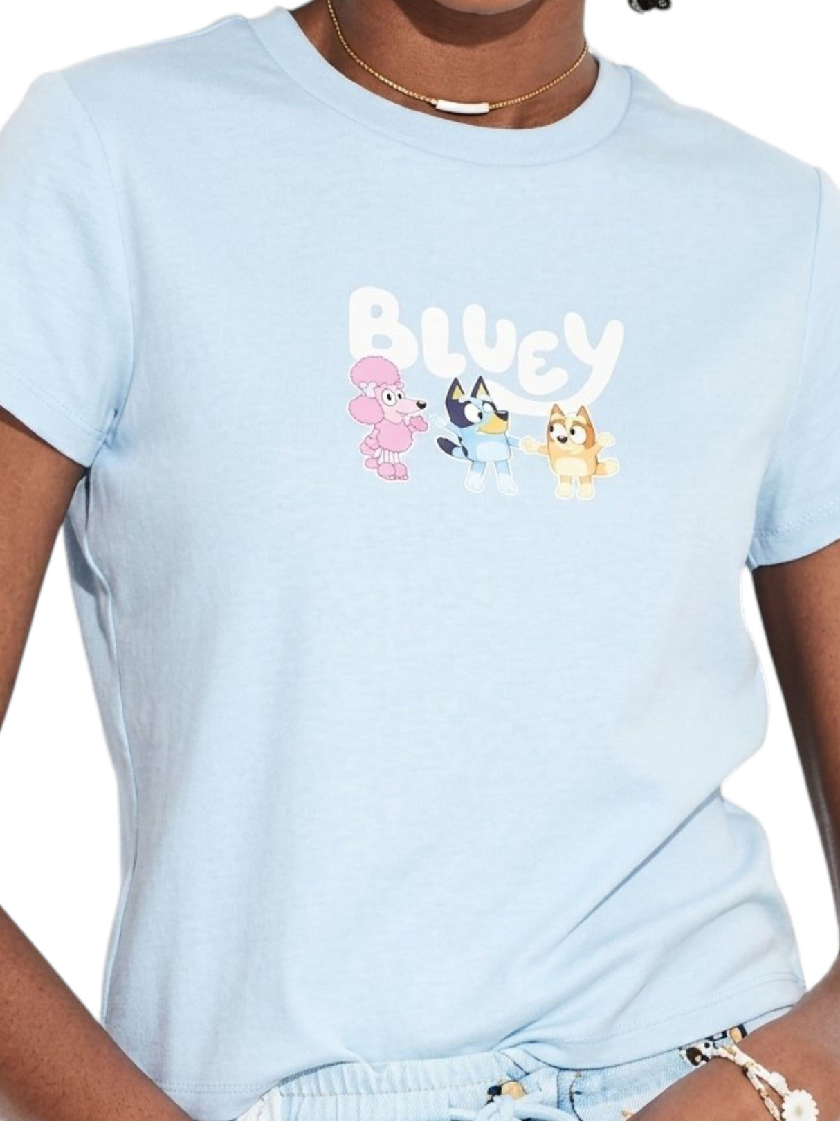 Image for Women's Printed Sleepwear Top,Light Blue
