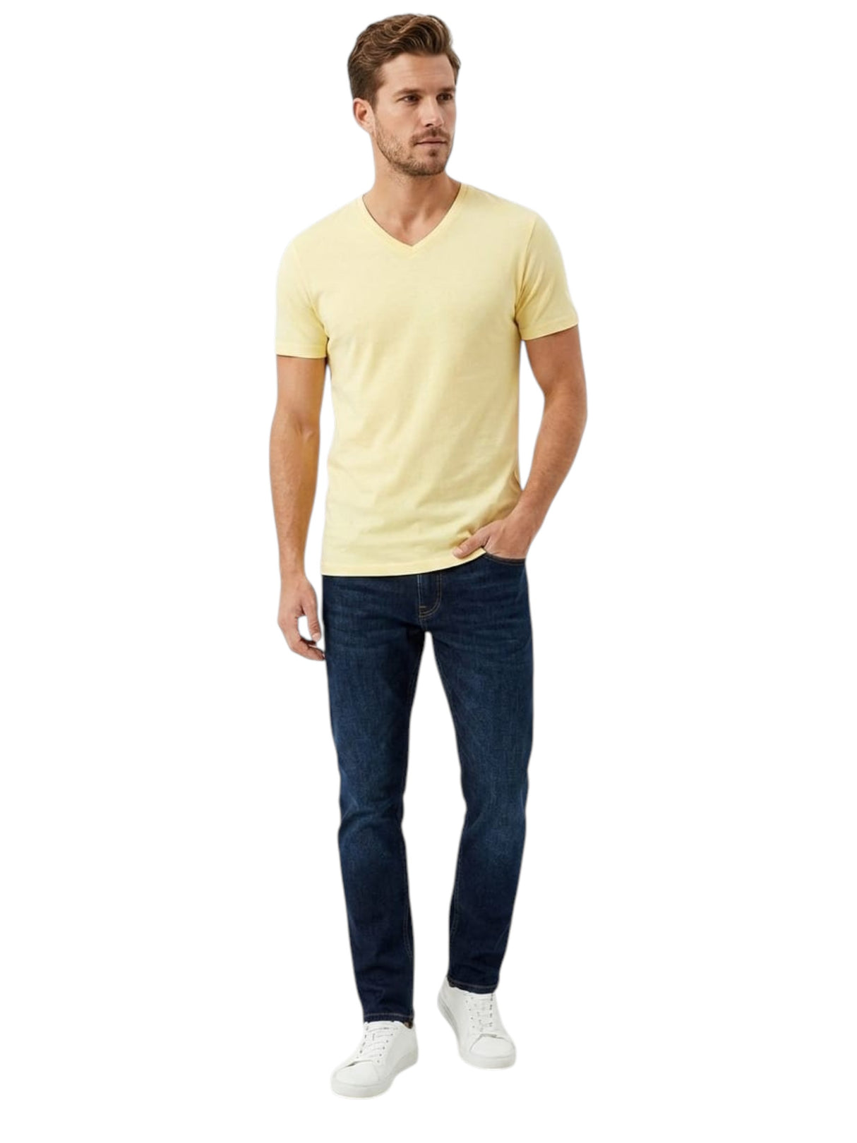 Image for Men's Knitted Top,Yellow