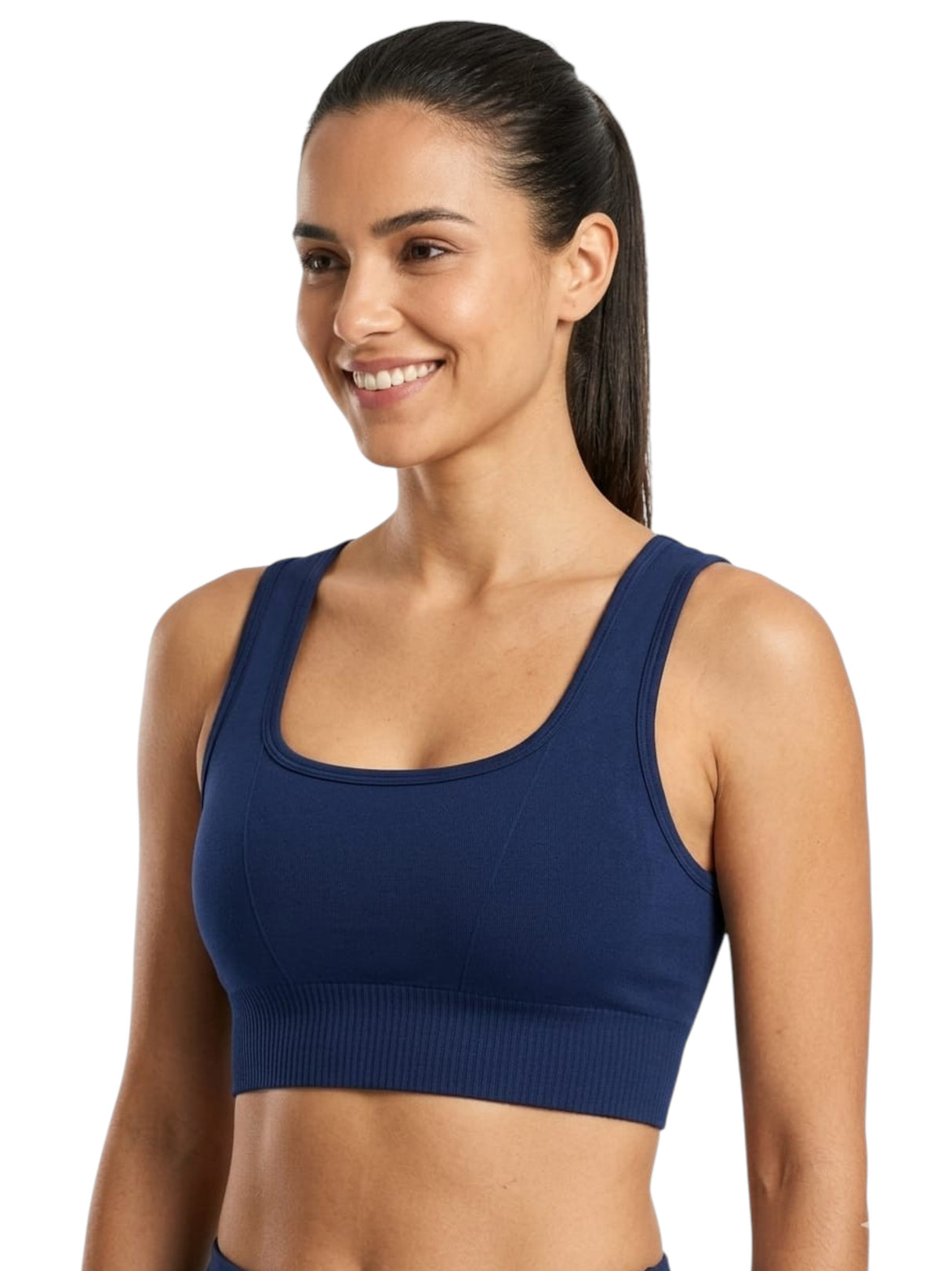 Image for Women's Plain Solid Sport Top,Navy