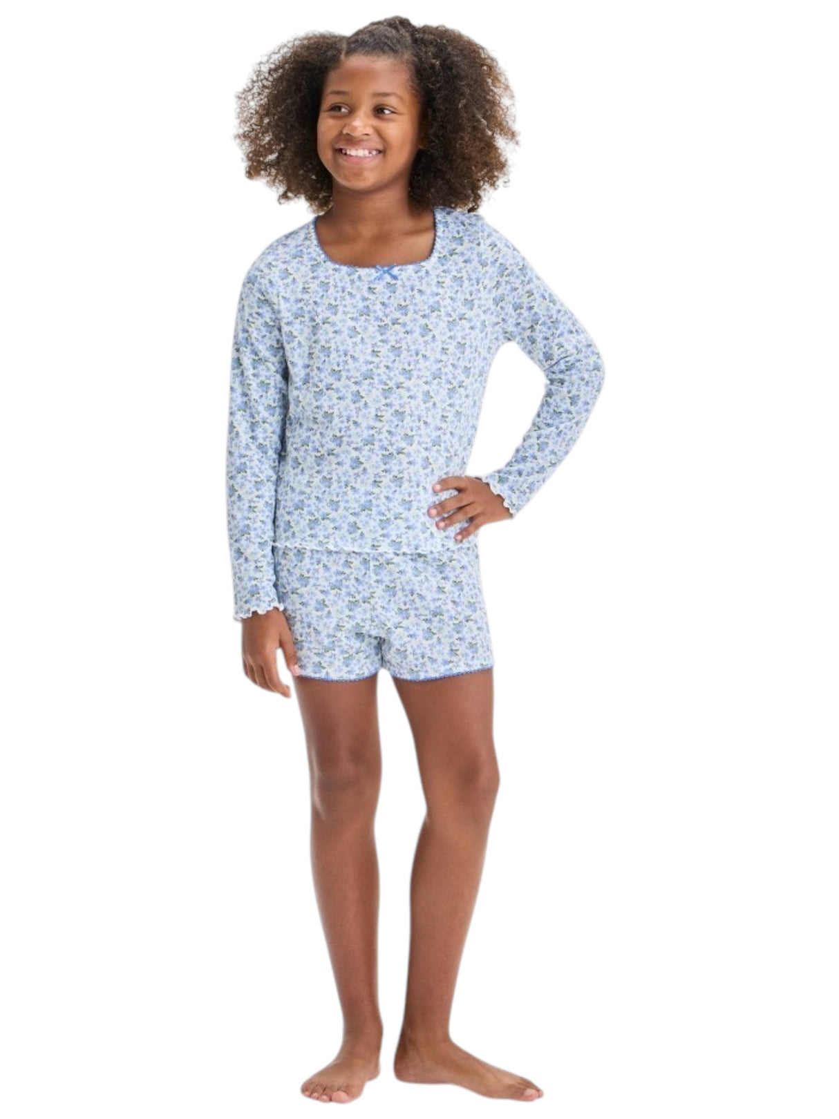 Image for Kids Girl's Floral Printed Sleepwear Set Top&Short,Multi