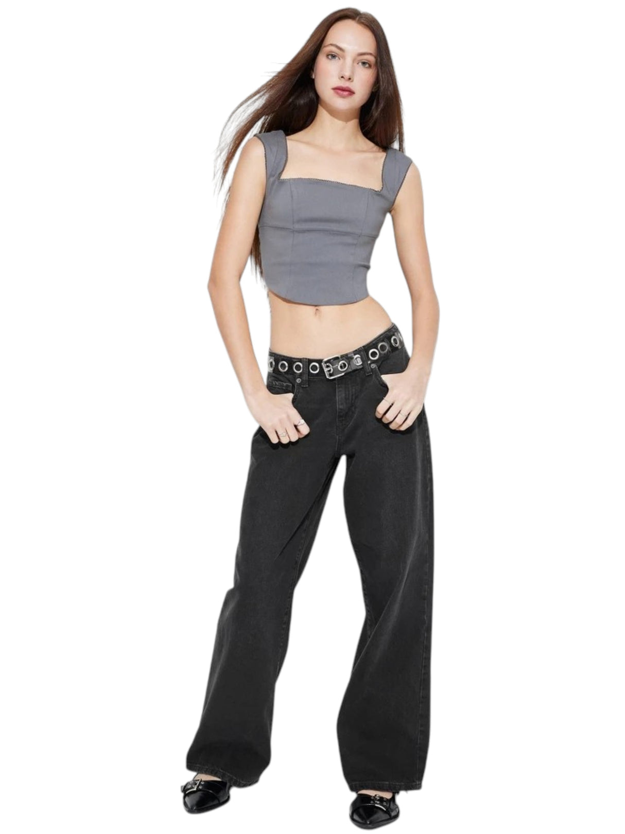 Image for Women's Plain Solid Jeans,Black