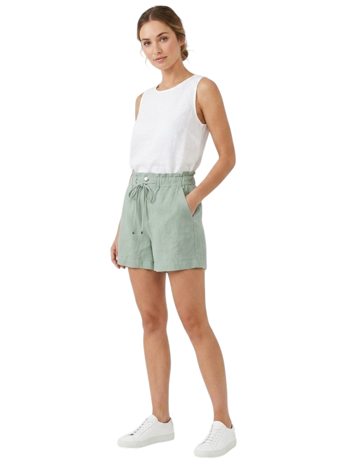 Image for Women's Plain Solid Short,Mint Green