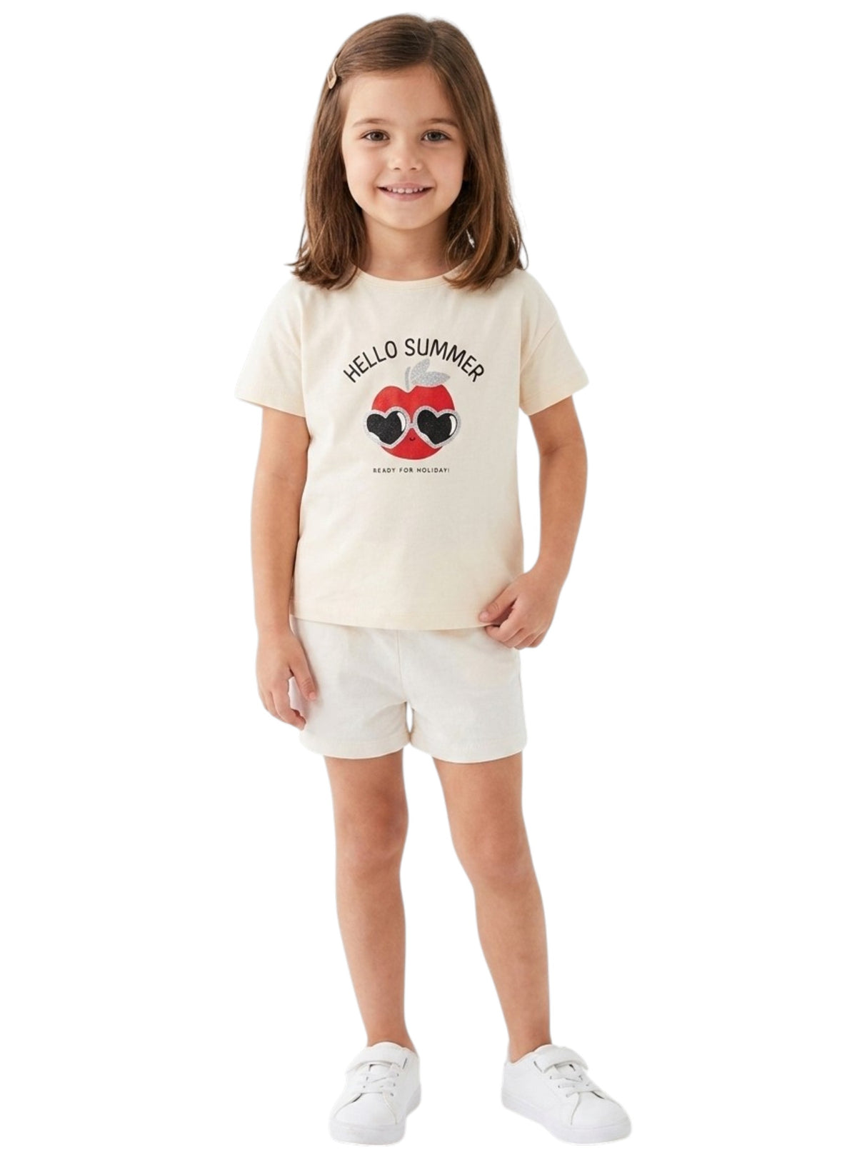 Image for Kids Girl's Printed Top,Light Beige