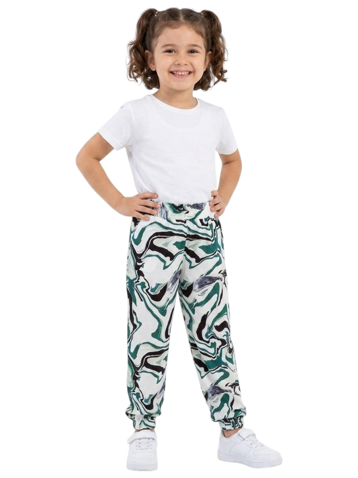 Image for Kids Girl's Printed Pant,White
