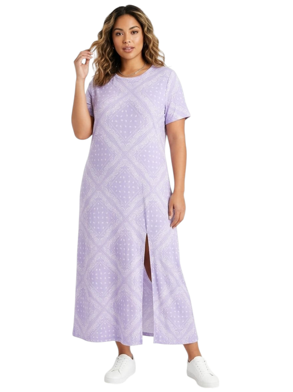 Image for Women's Printed Dress,Purple
