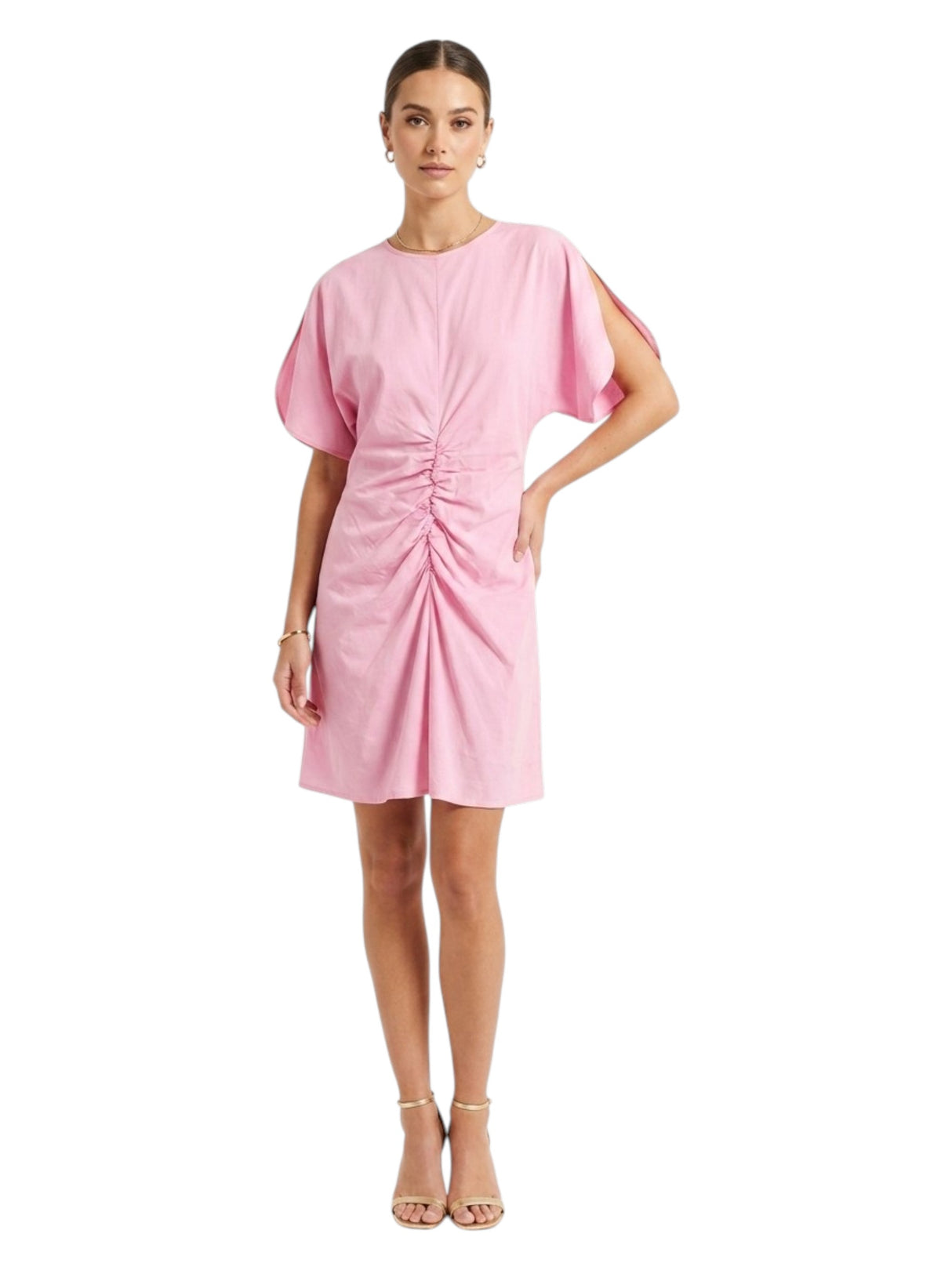 Image for Women's Plain Solid Dress,Pink