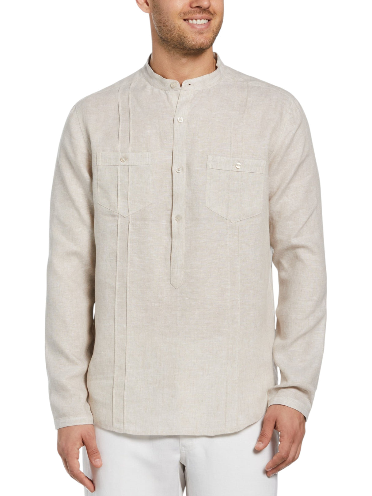 Image for Men's Plain Dress Shirt,Beige
