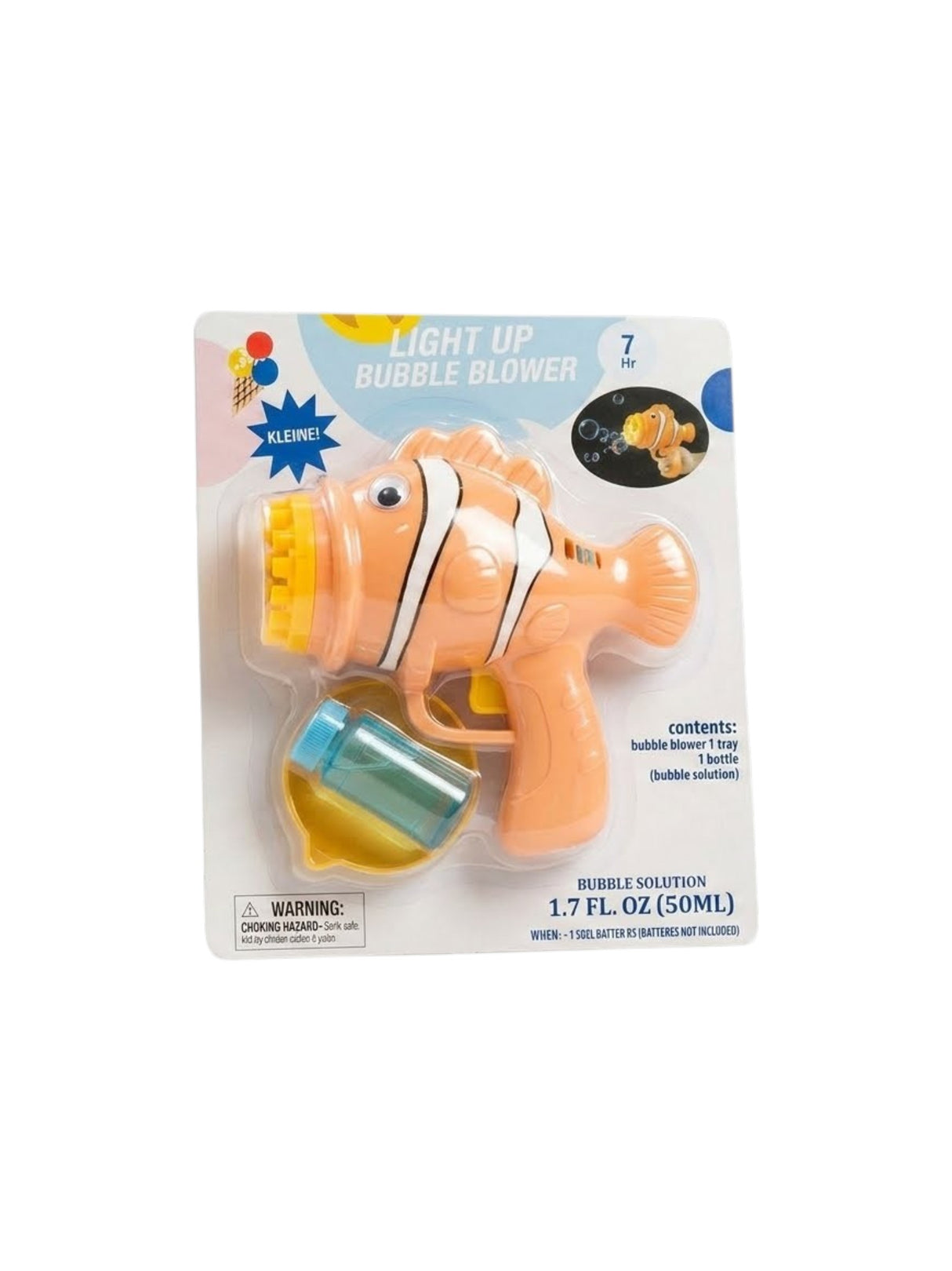 Image for Light-Up Clownfish Bubble Blower Gun Kit