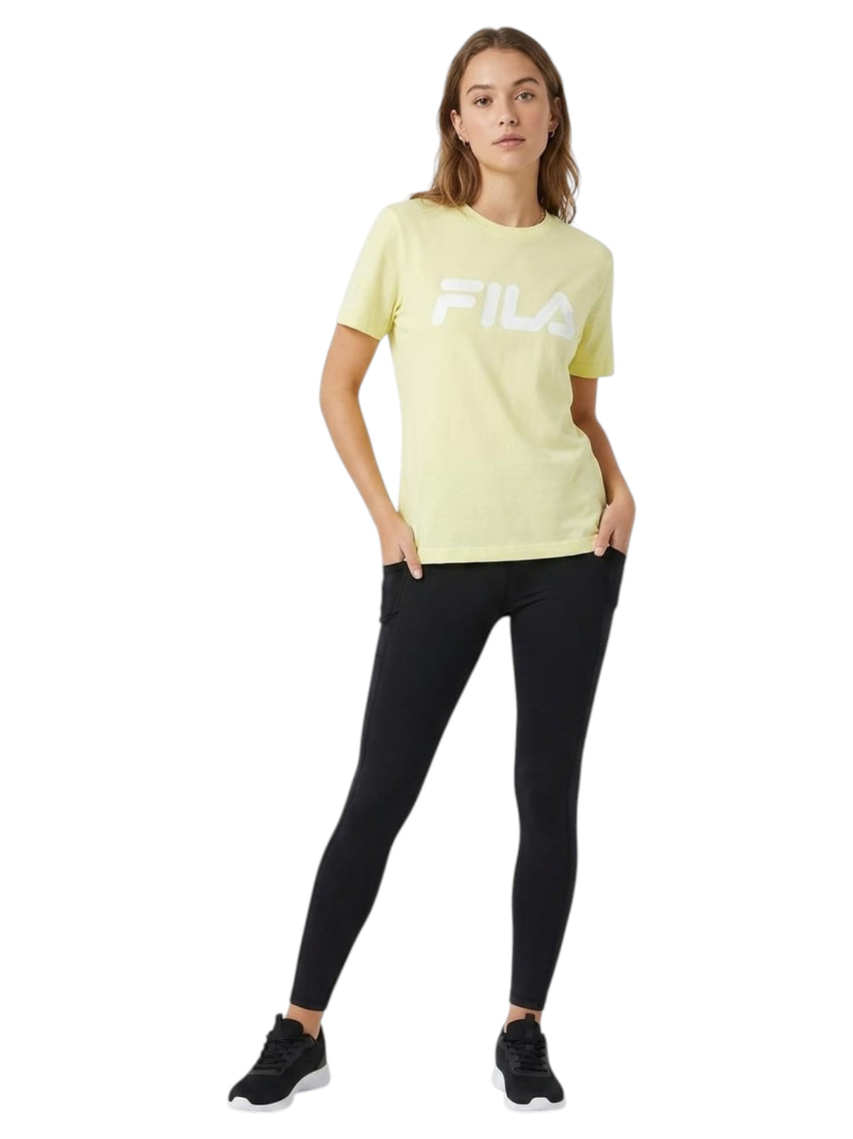 Image for Women's Brand Logo Printed Top,Yellow