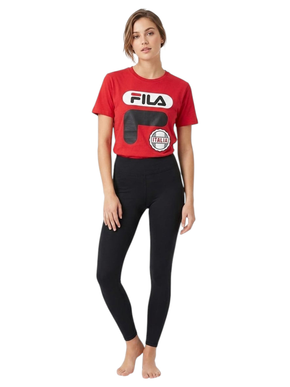 Image for Women's Brand Logo Printed Top,Red