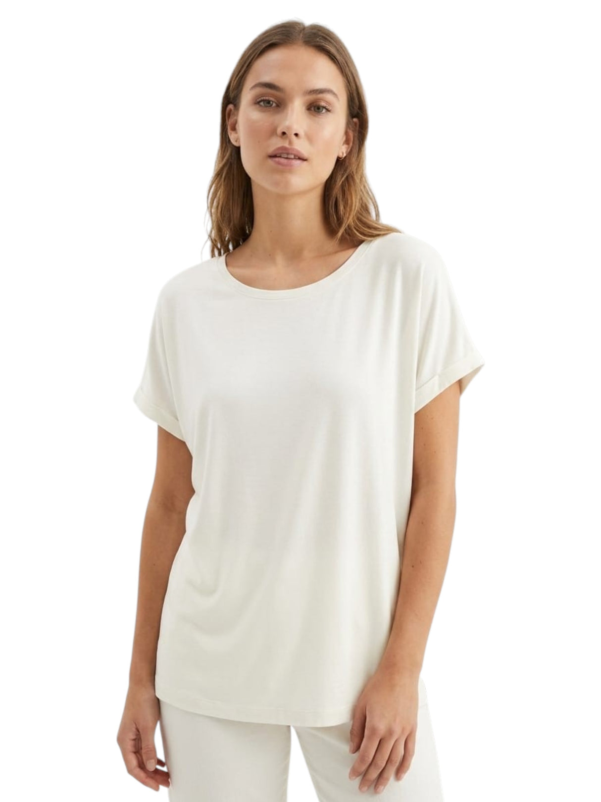 Image for Women's Plain Solid Top,Off White