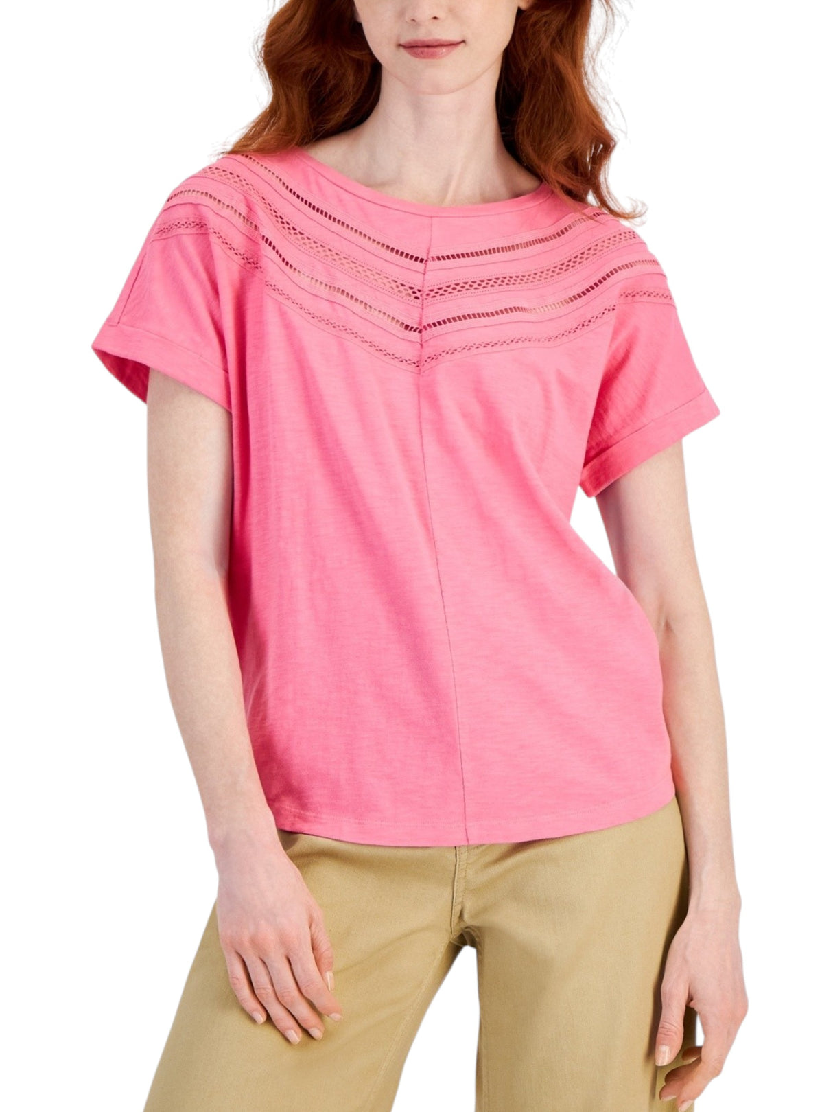 Image for Women's Plain Solid Top,Pink