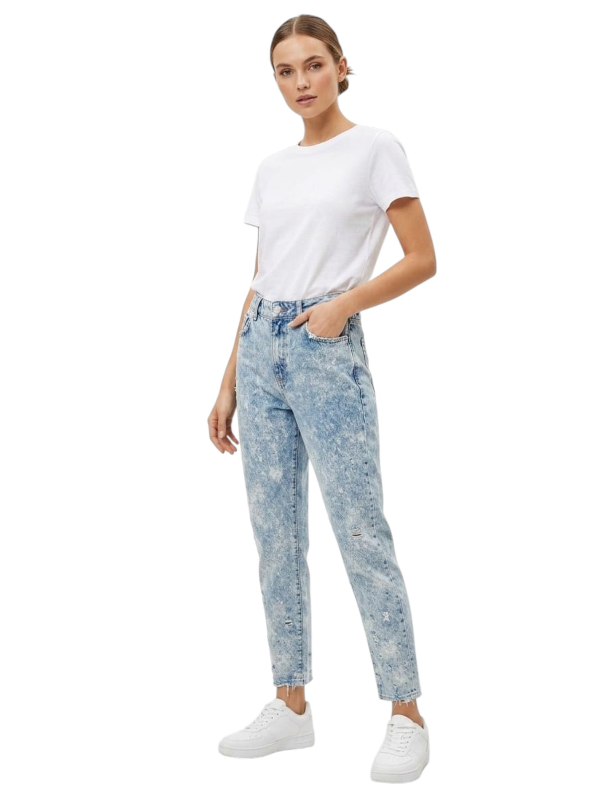 Image for Women's Ripped Jeans,Light Blue