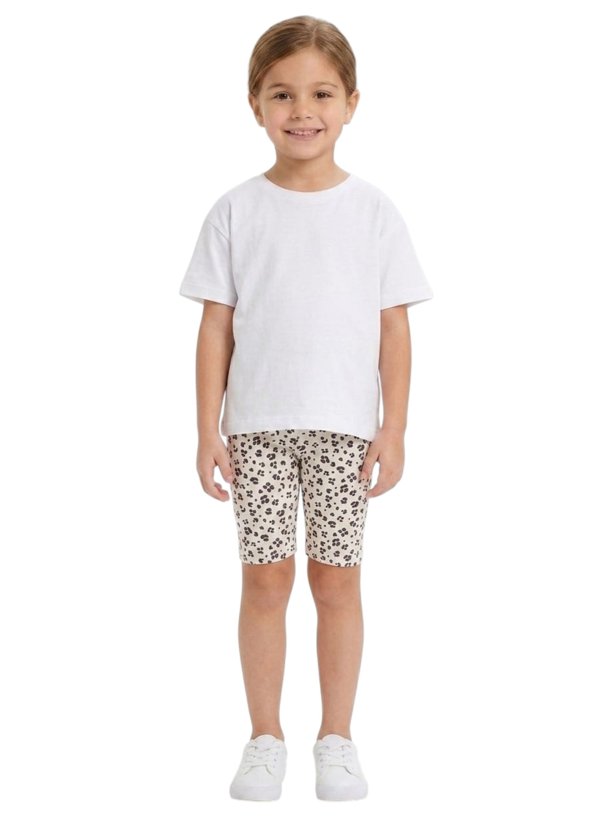 Image for Kids Girl's Leopard Short,White