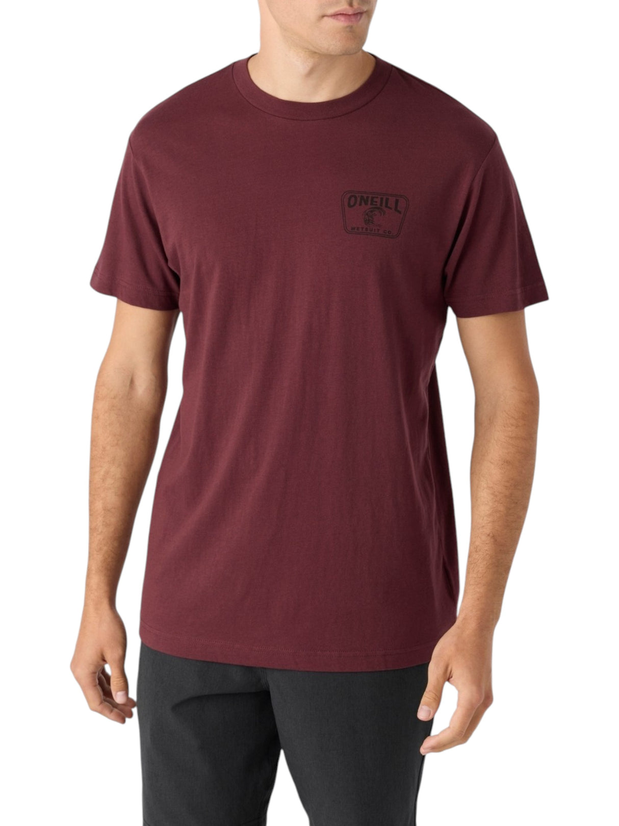 Image for Men's Back Printed Top,Burgundy