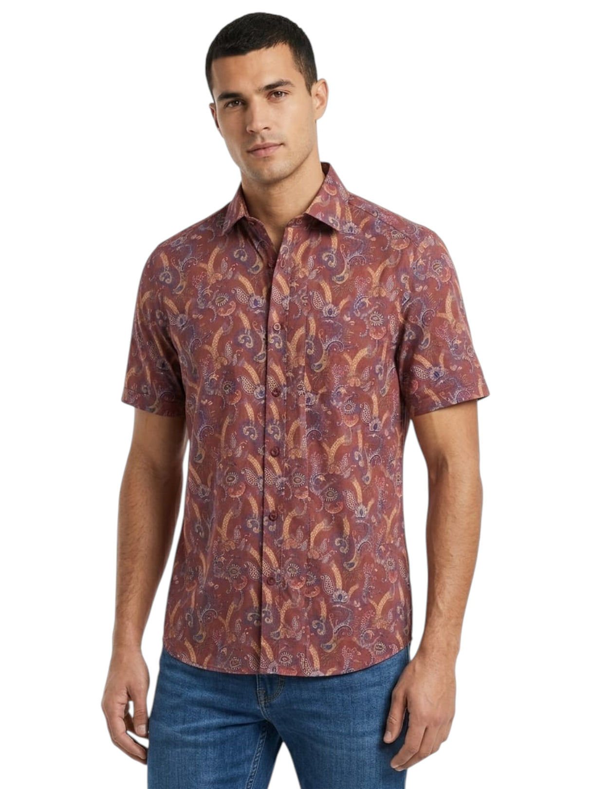 Image for Men's Printed Dress Shirt,Multi