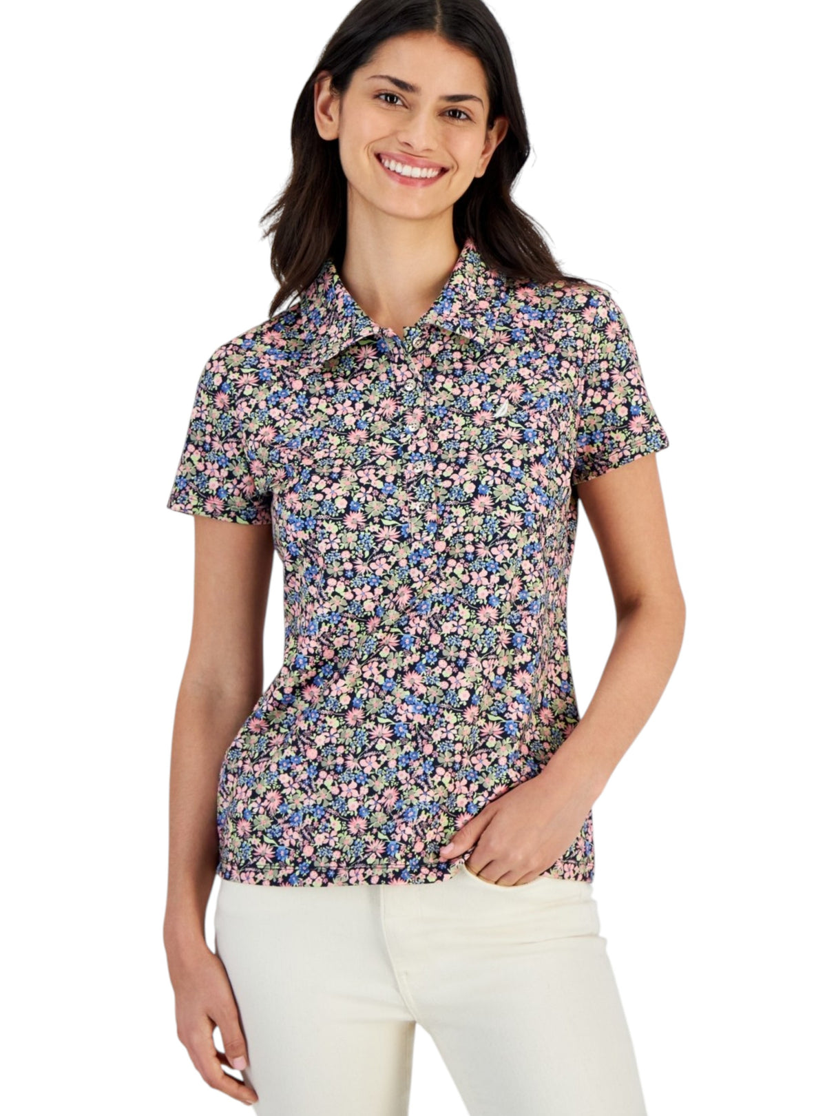 Image for Women's Floral Printed Top,Multi
