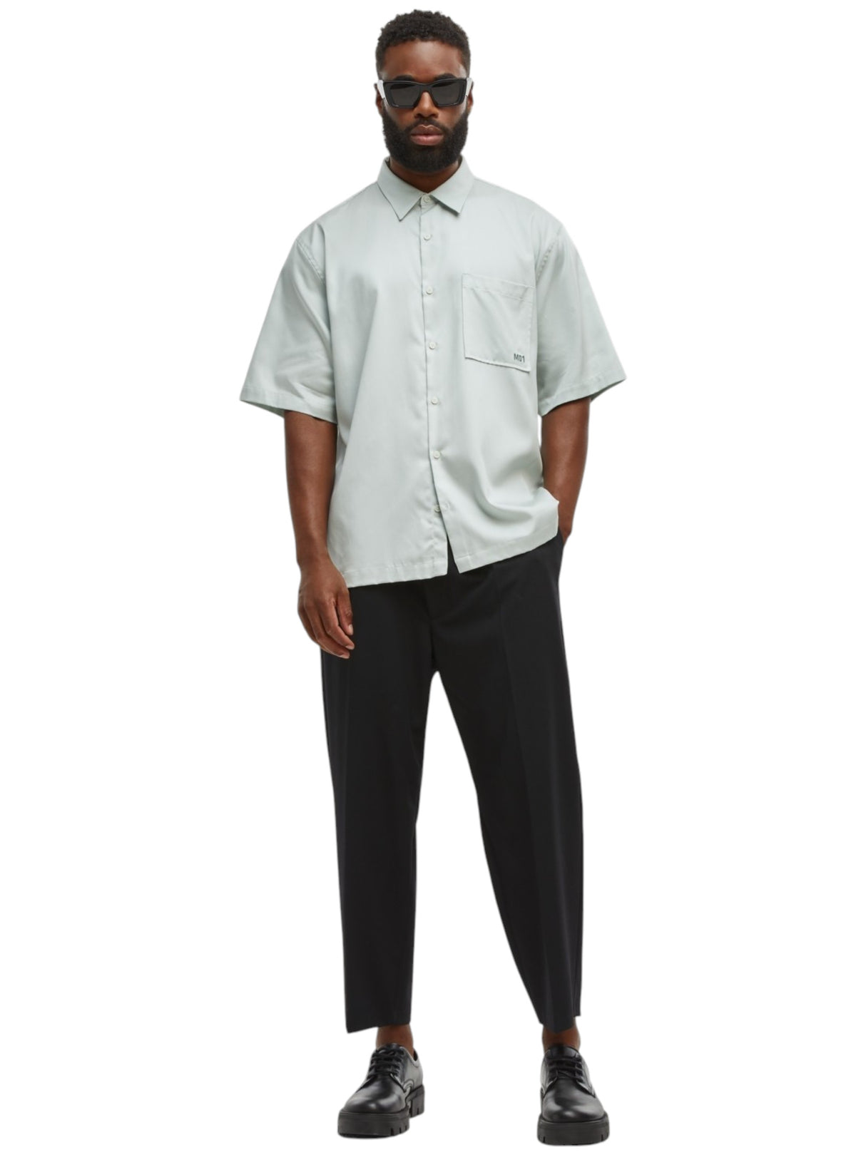 Image for Men's Plain Solid Dress Shirt,Light Mint