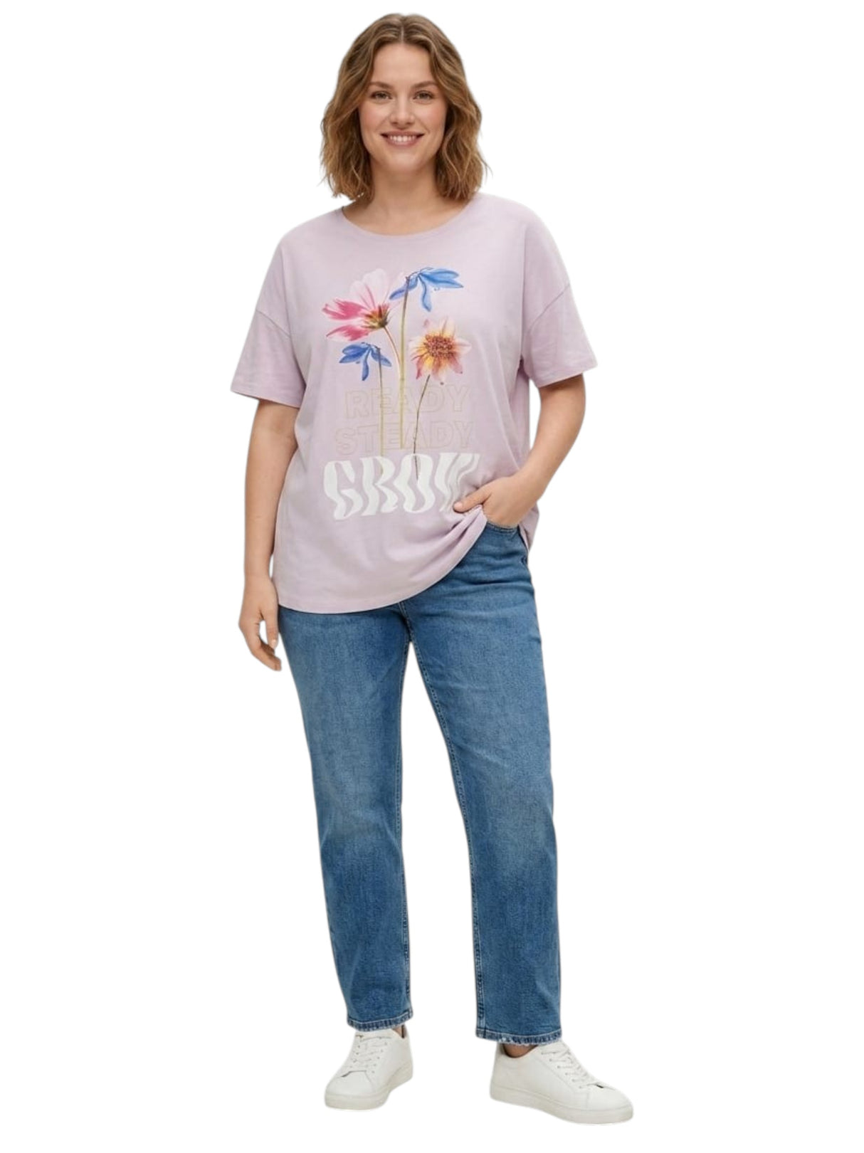 Image for Women's Printed Top,Dusty Purple