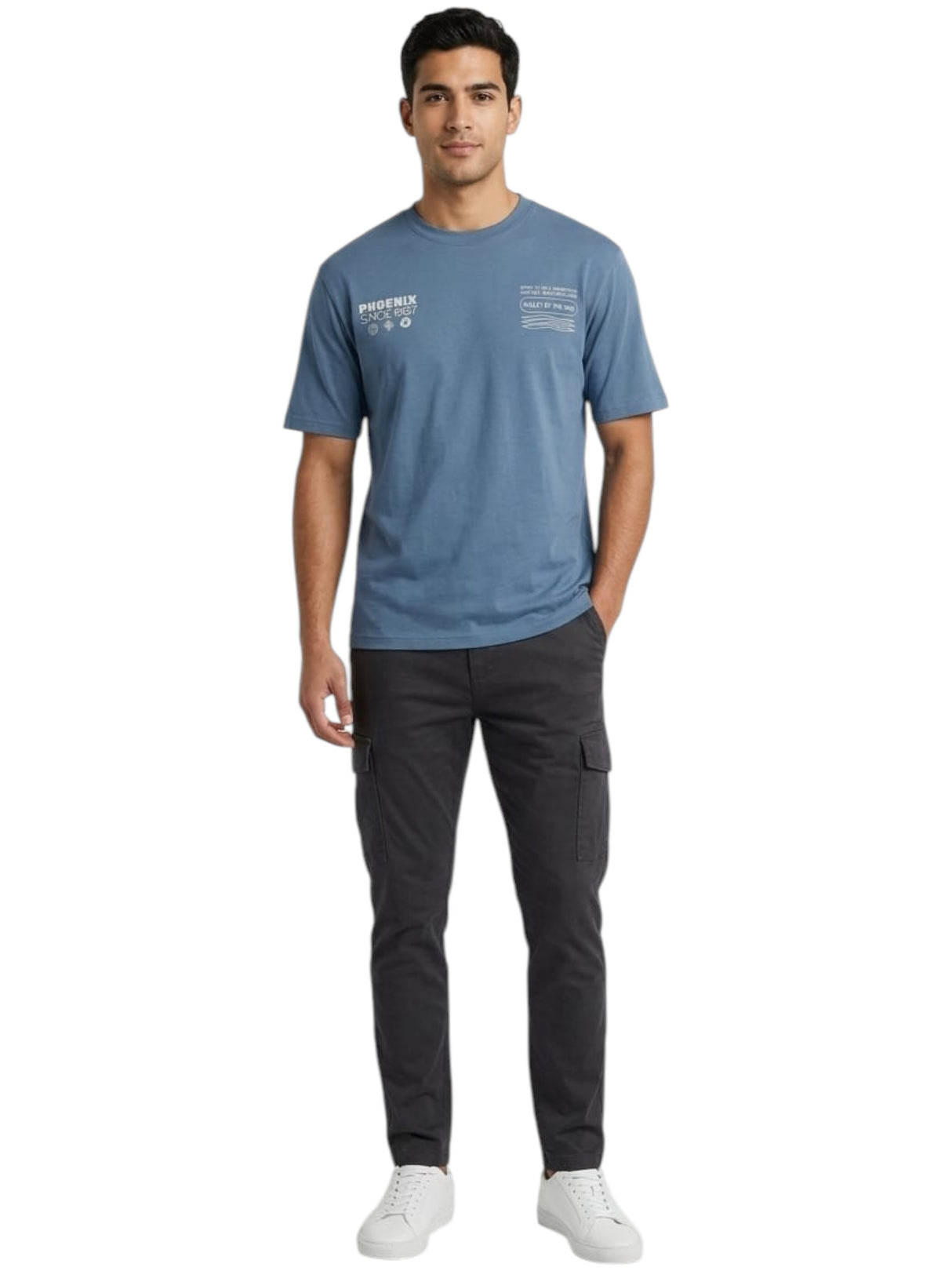 Image for Men's Printed Top,Blue