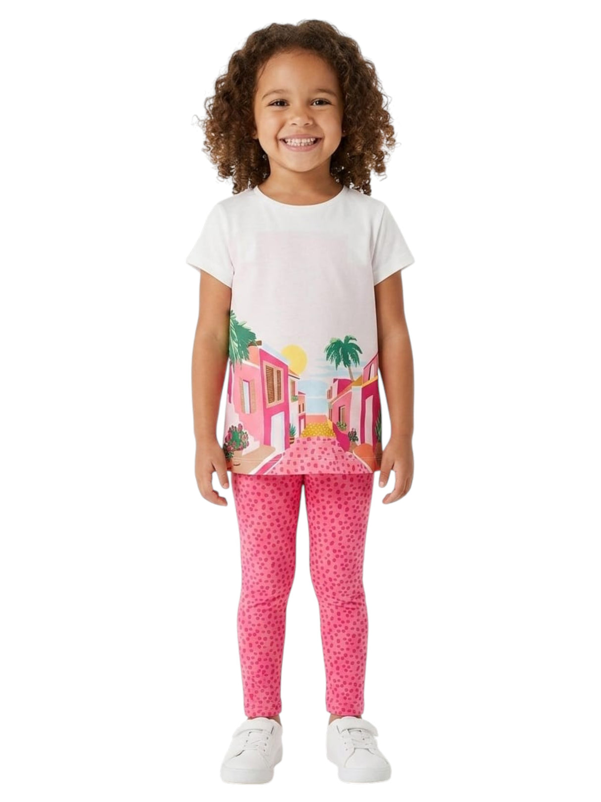 Image for Kids Girl's Printed Pajama Set,White