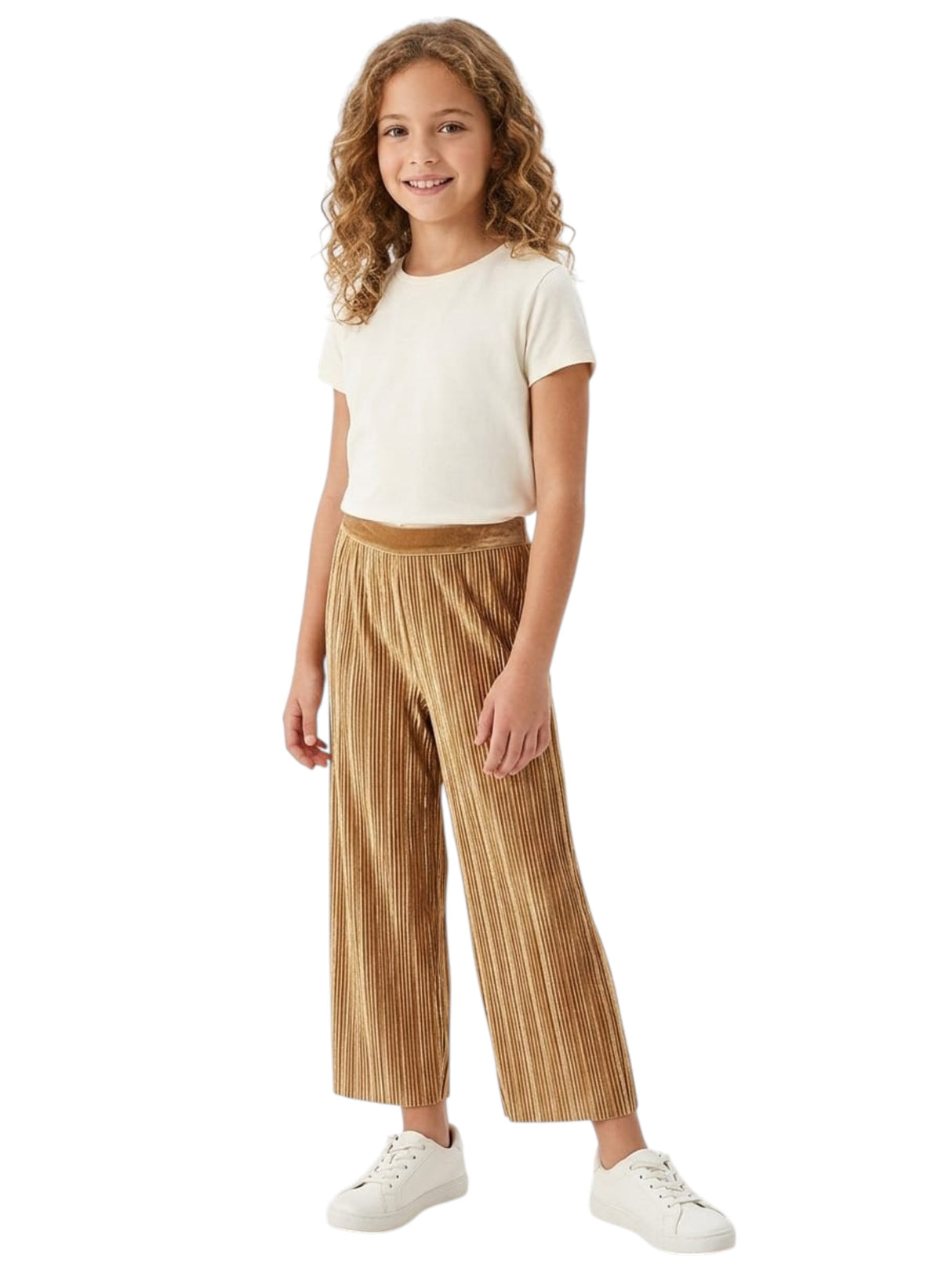 Image for Kids Girl's Ribbed Pant,Dark Mustard