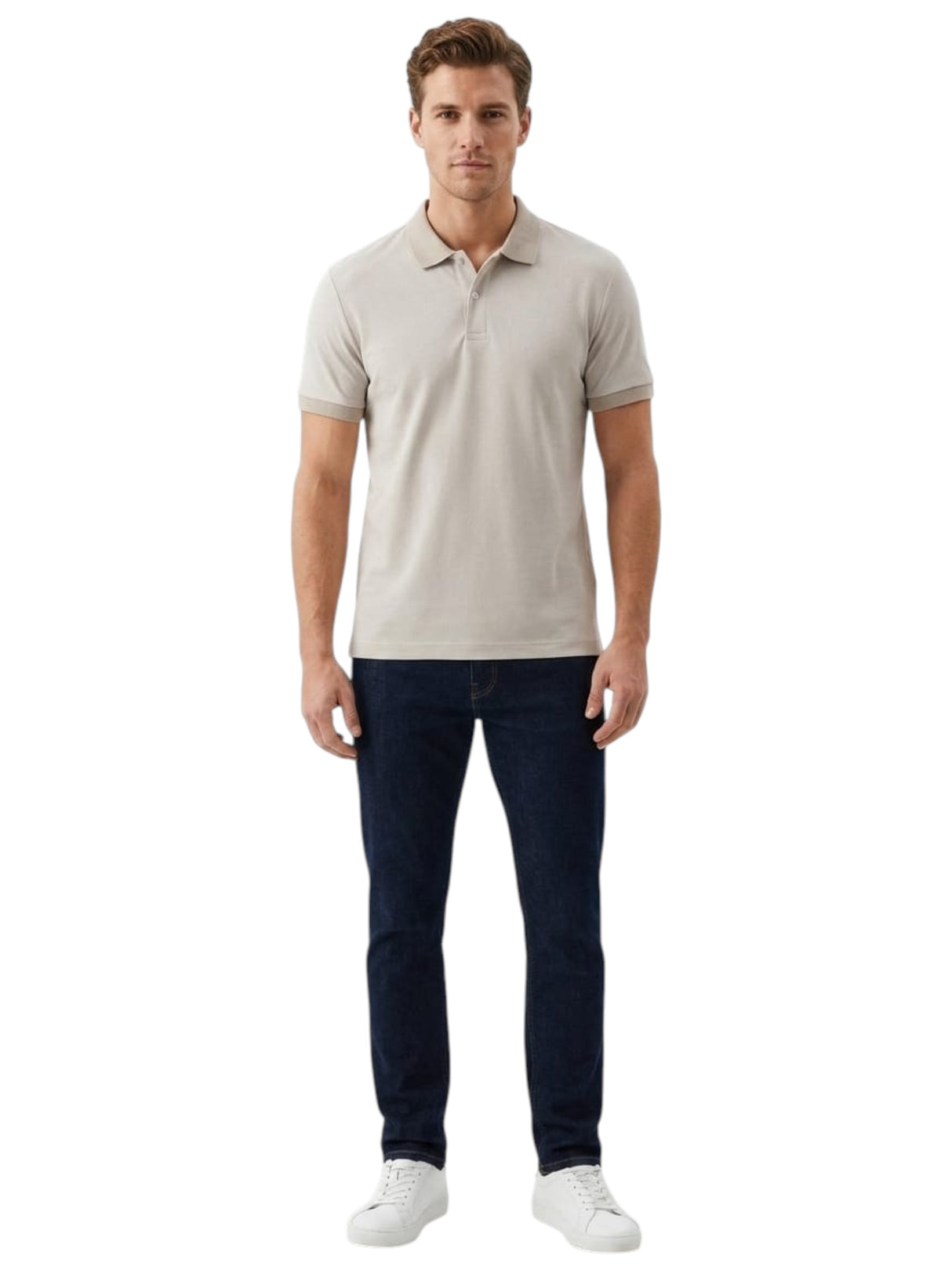 Image for Men's Textured Top,Light Beige