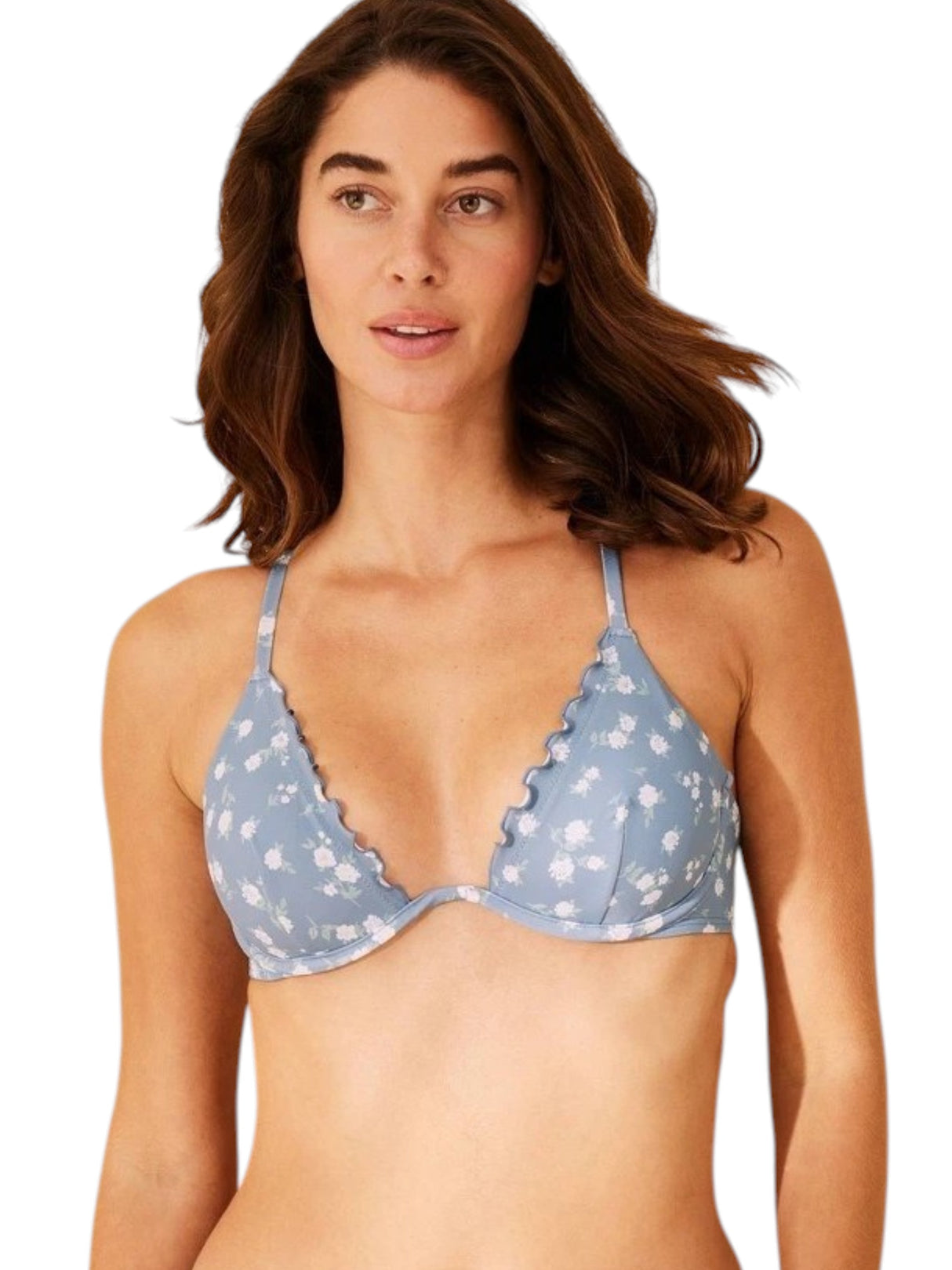 Image for Women's Printed Bikini Top,Dusty Mint