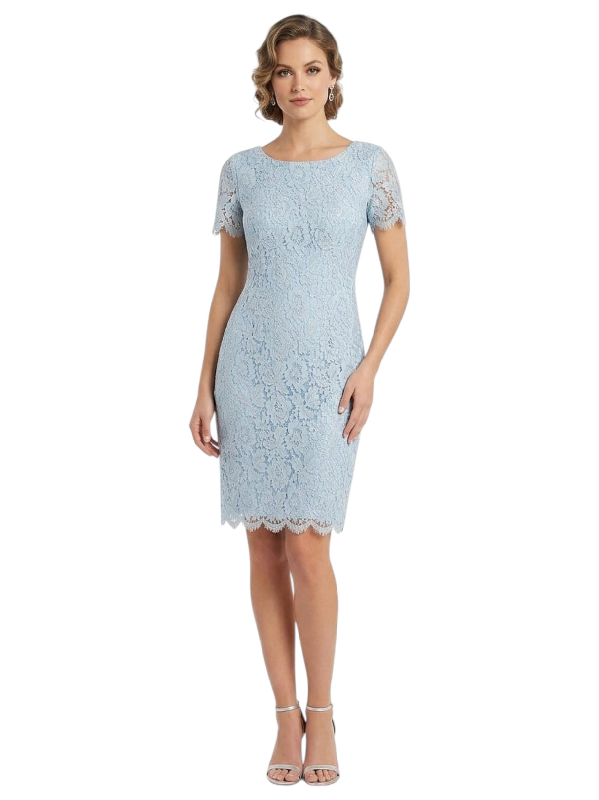 Image for Women's Textured Shiny Dress,Light Blue