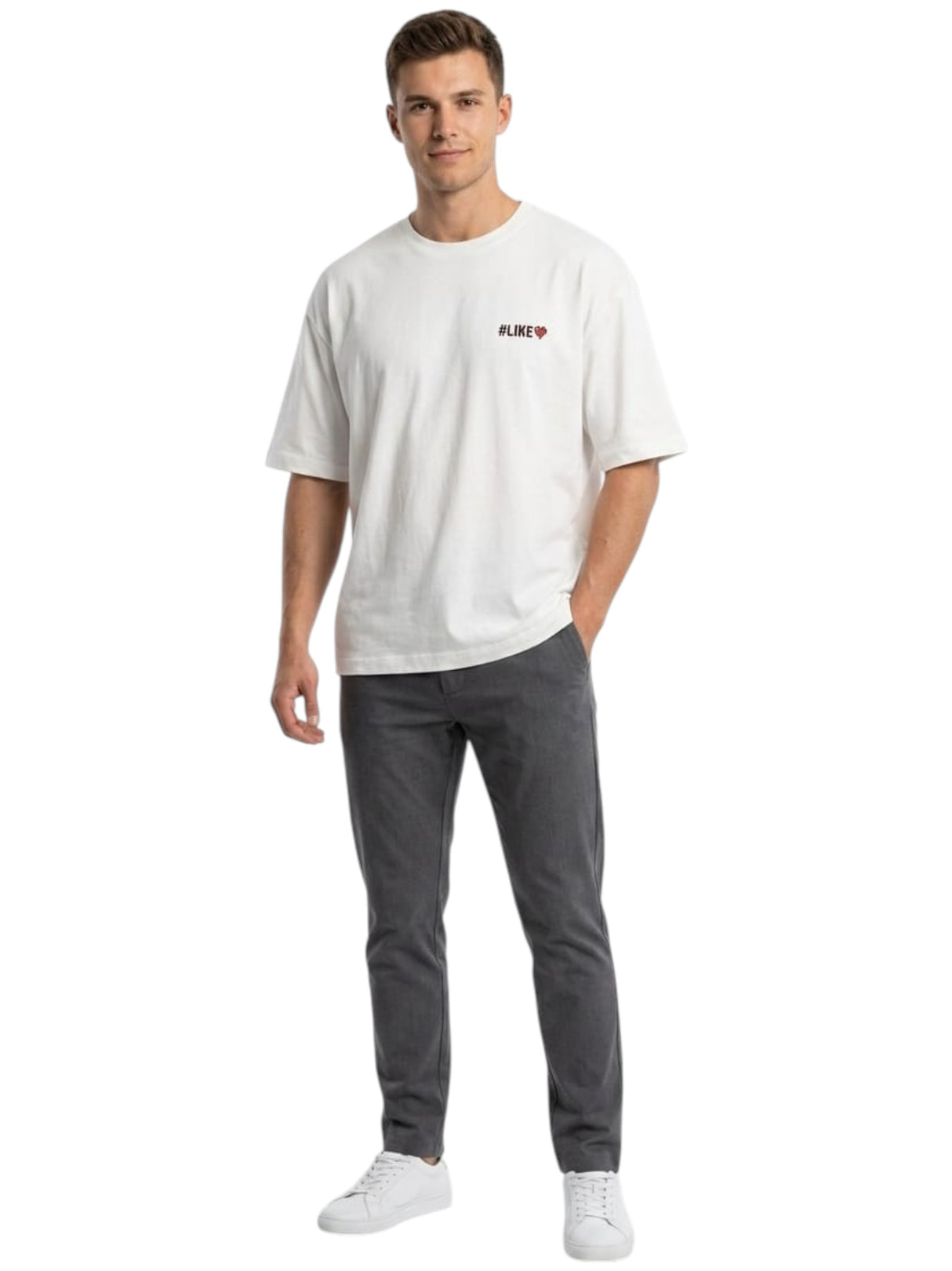 Image for Men's Plain Solid Top,White
