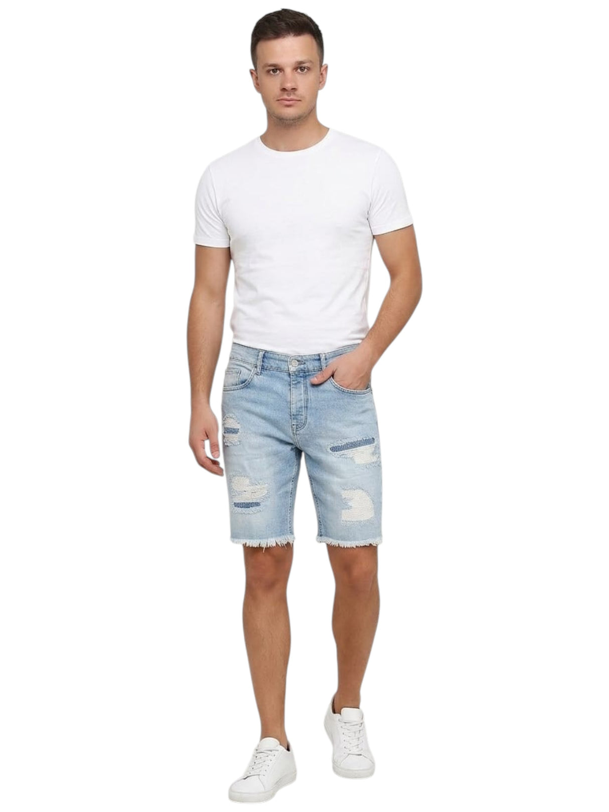 Image for Men's Ripped Short,Blue