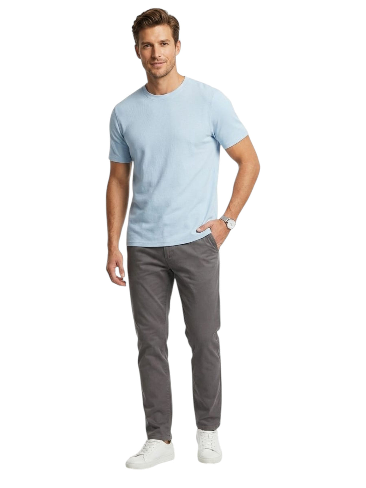 Image for Men's Plain Top,Light Blue