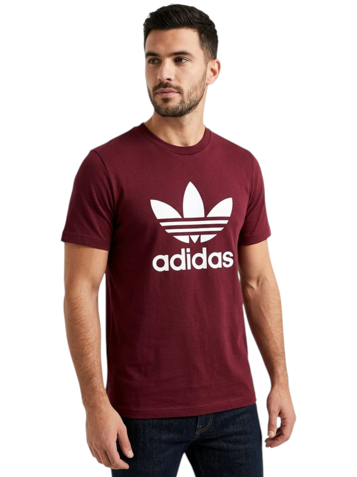 Image for Men's Brand Logo Printed Top,Burgundy