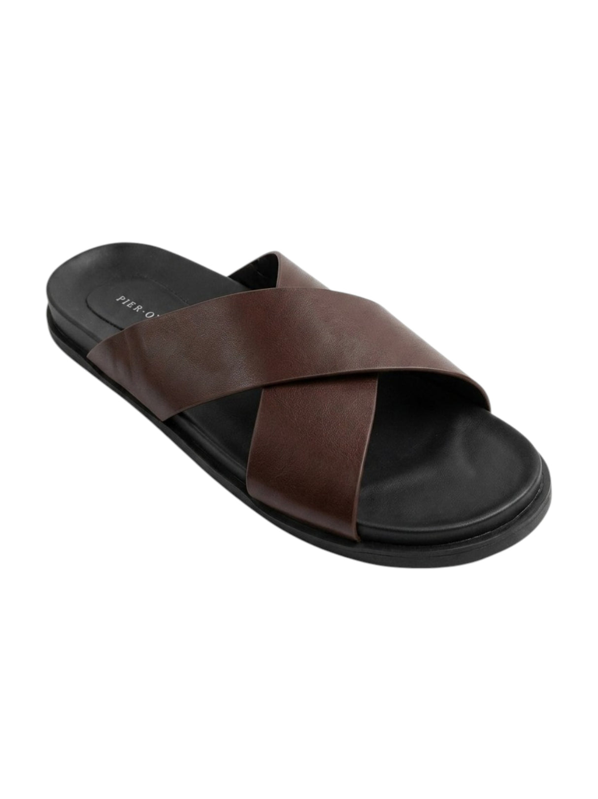 Image for Men's Plain Slippers,Dark Brown