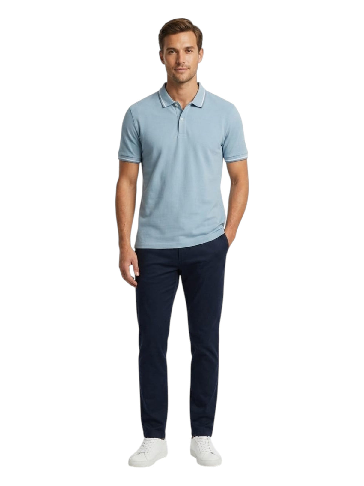 Image for Men's Textured Top,Dusty Blue