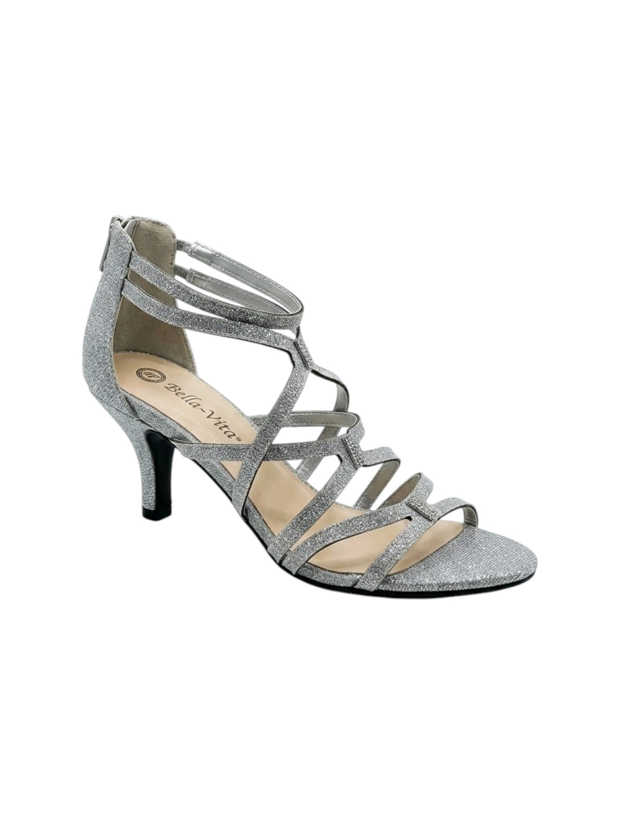 Image for Women's Glitter Heeled Shoes,Silver
