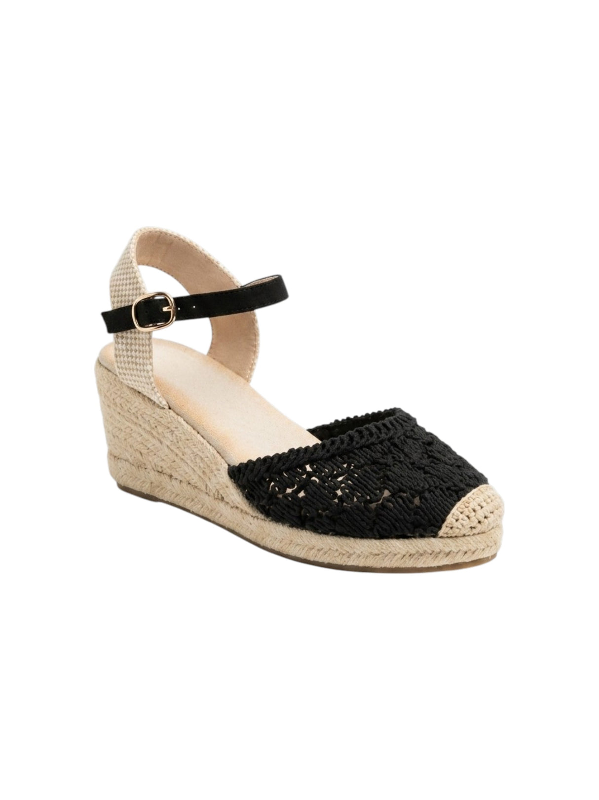 Image for Women's Textured Shoes,Black/Beige