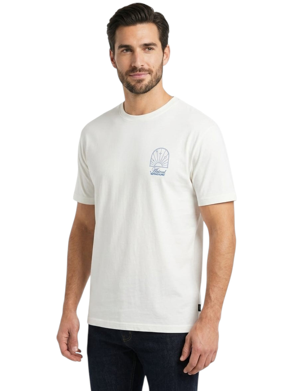 Image for Men's Printed Top,Light Beige