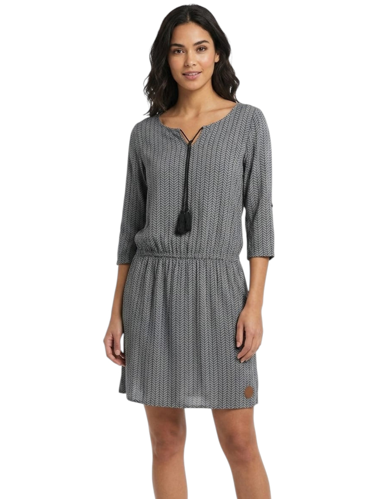 Image for Women's Printed Dress,Grey