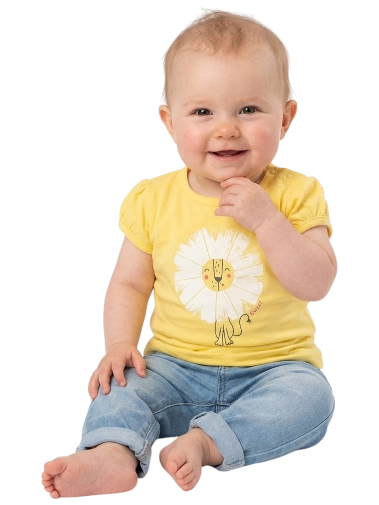 Image for Kids Girl's Printed Top,Yellow