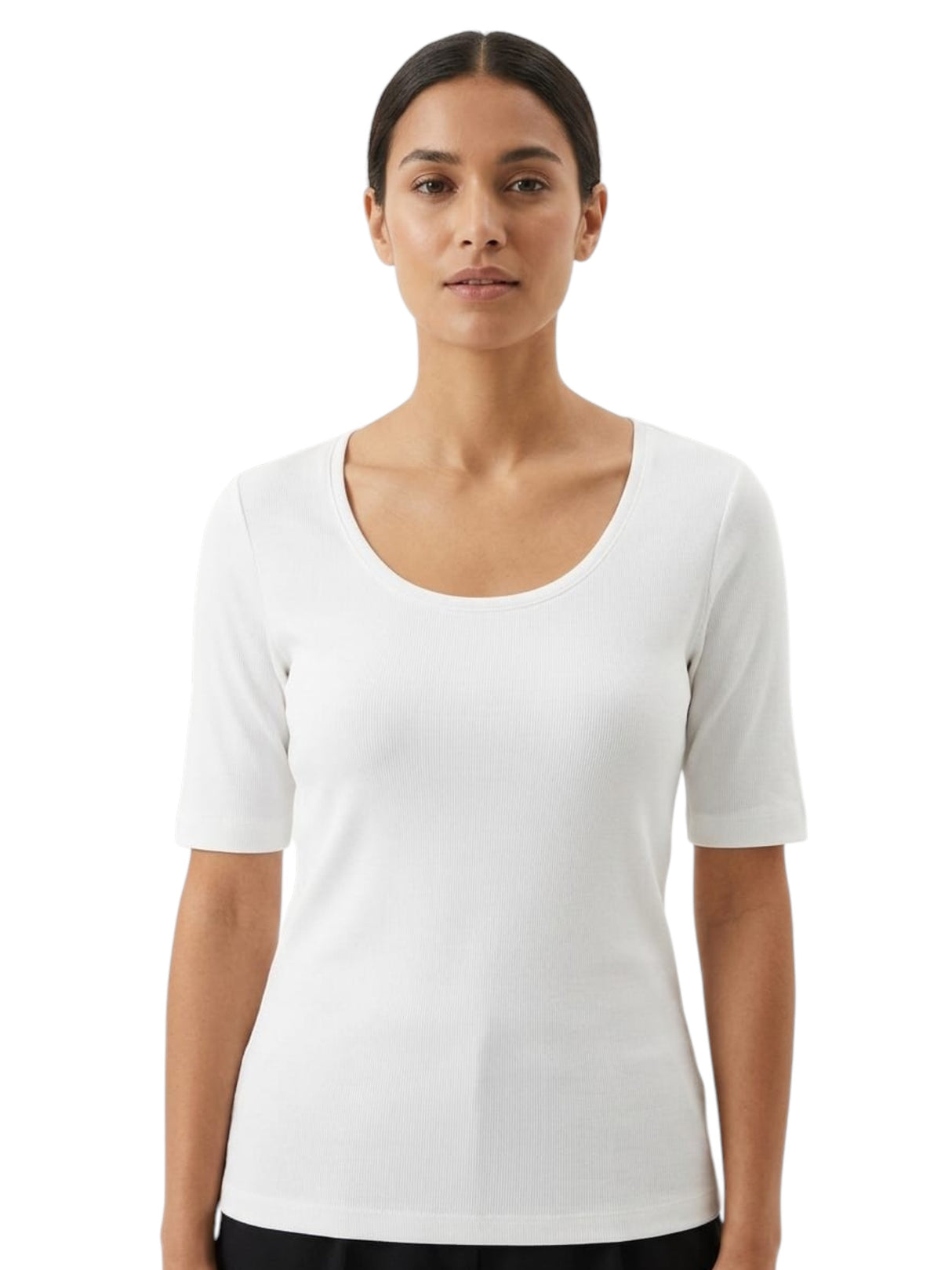 Image for Women's Plain Solid Top,White