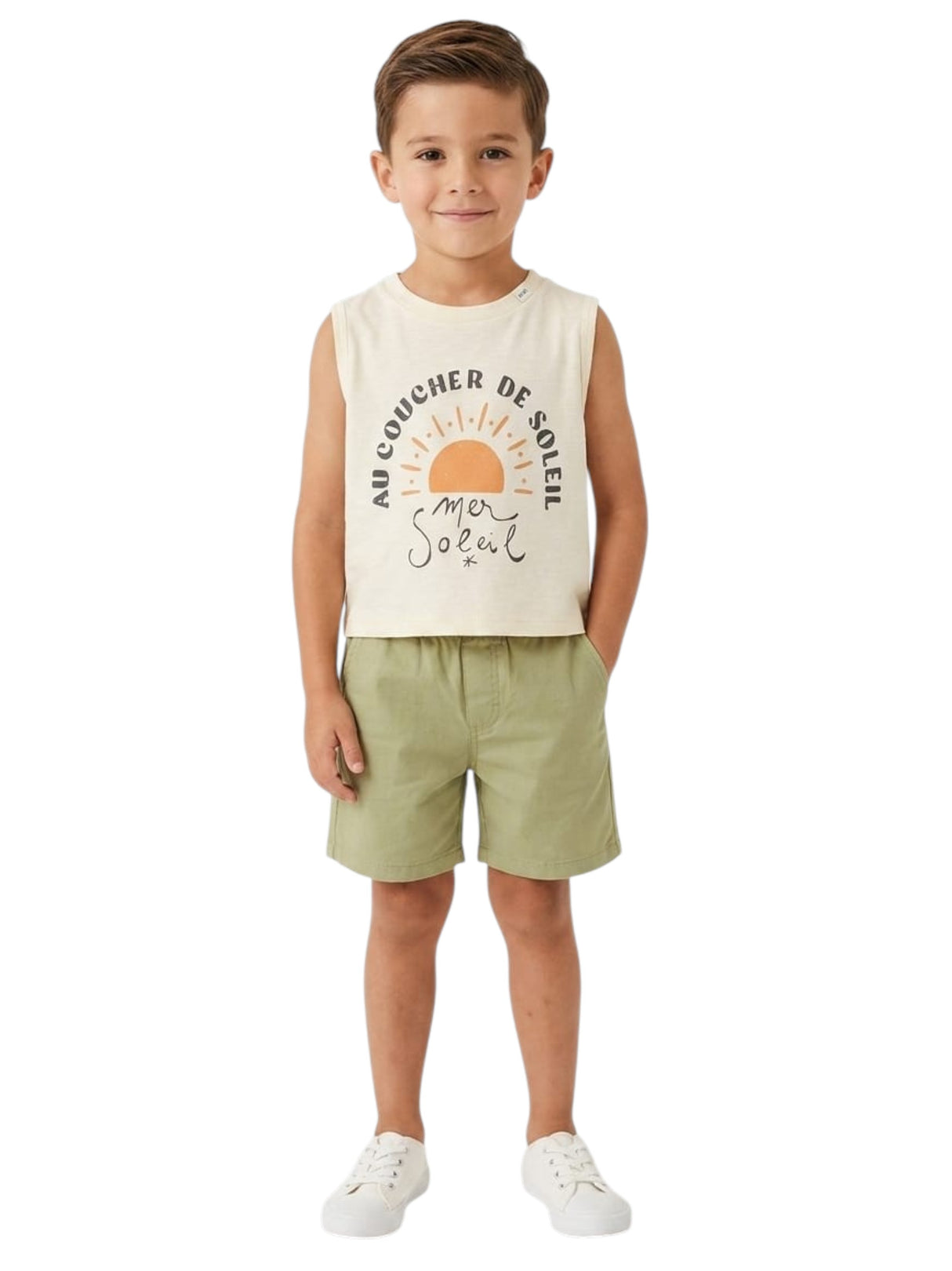Image for Kids Boy's Printed Top,Beige
