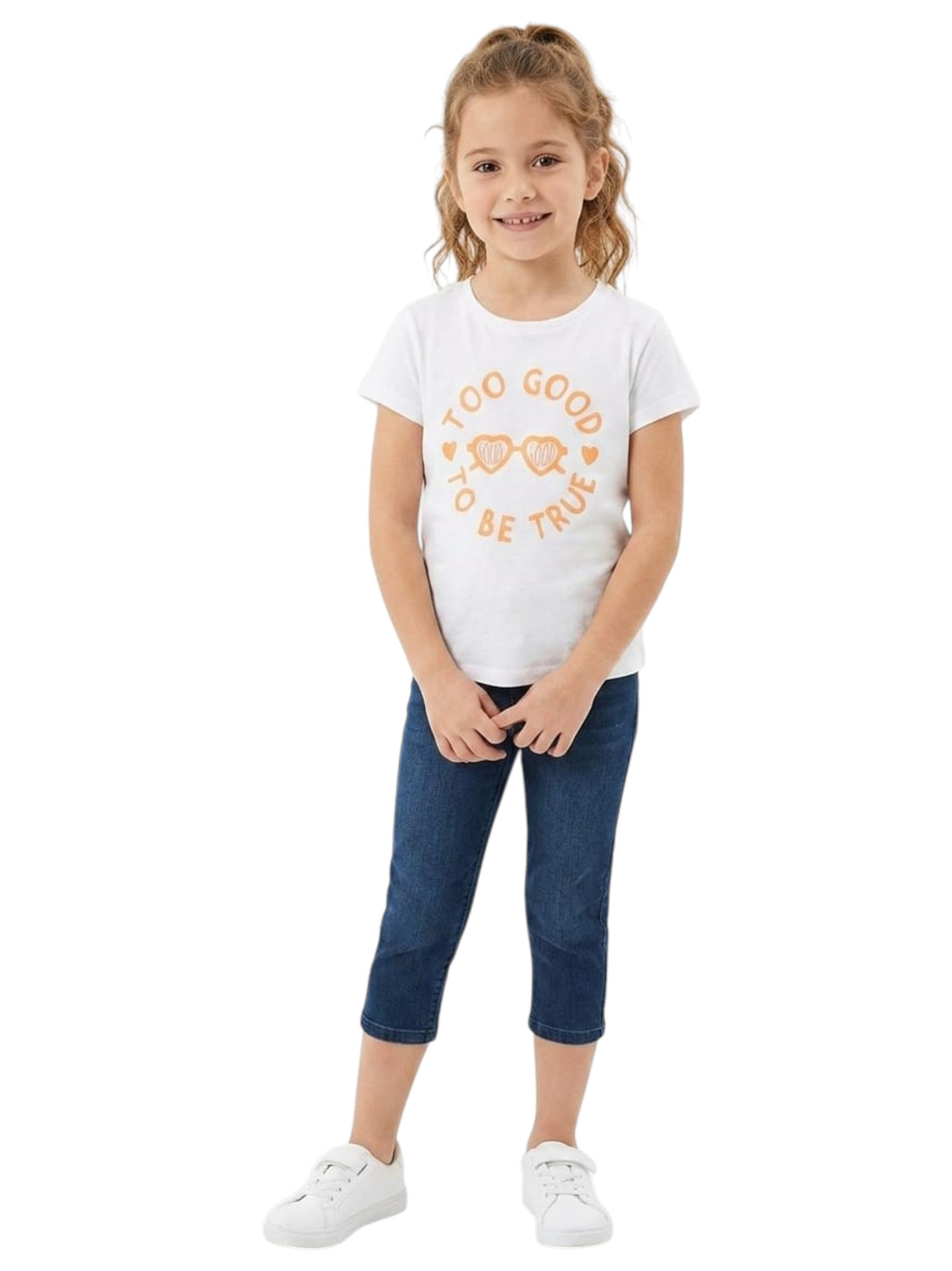 Image for Kids Girl's Printed Top,White